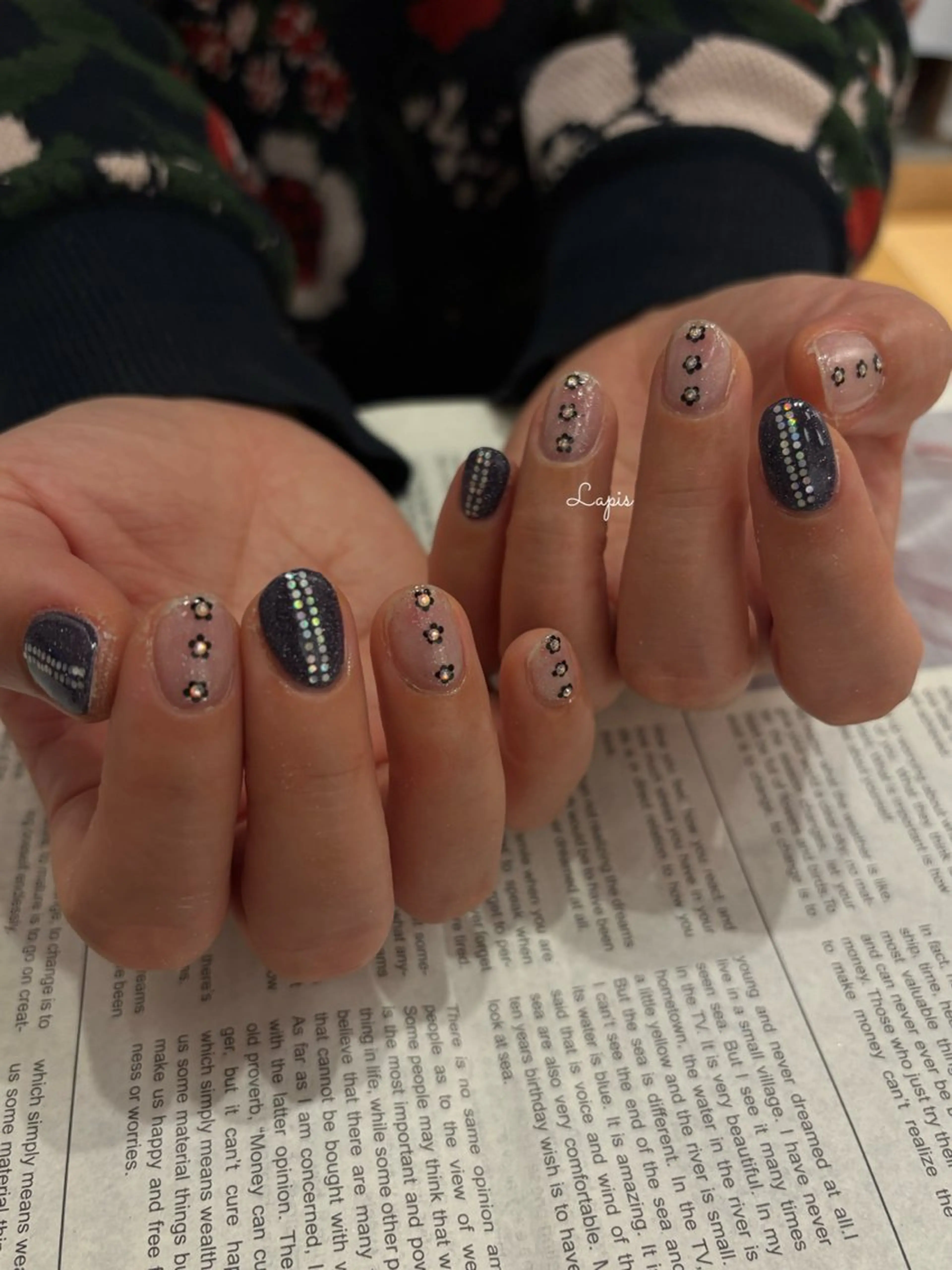 ネイル フラワーネイル ハンドネイル Lapis *のネイルデザイン