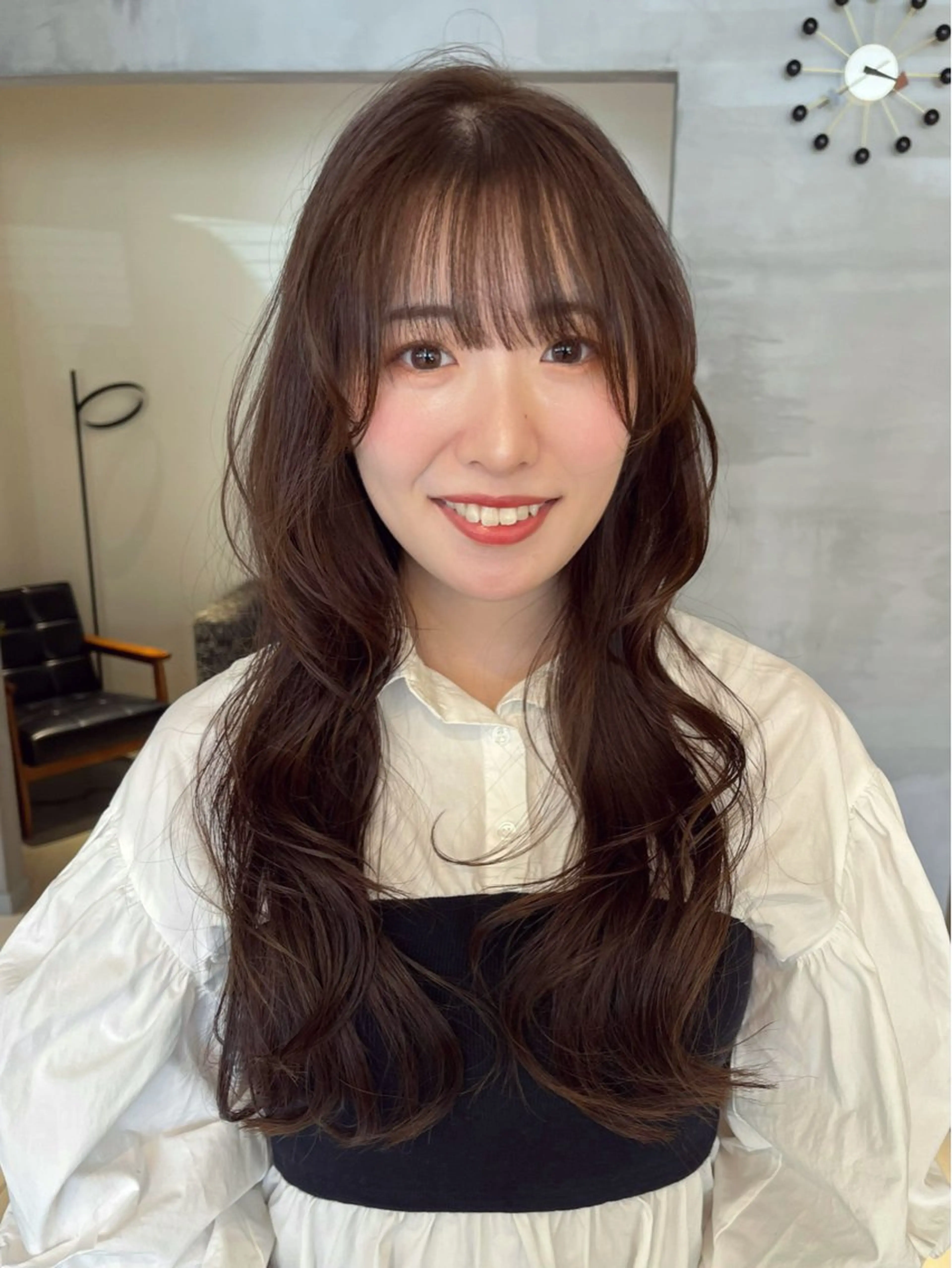 ロング レイヤーカット 髪質改善・水素カラー ARIA（ému）のヘアスタイル