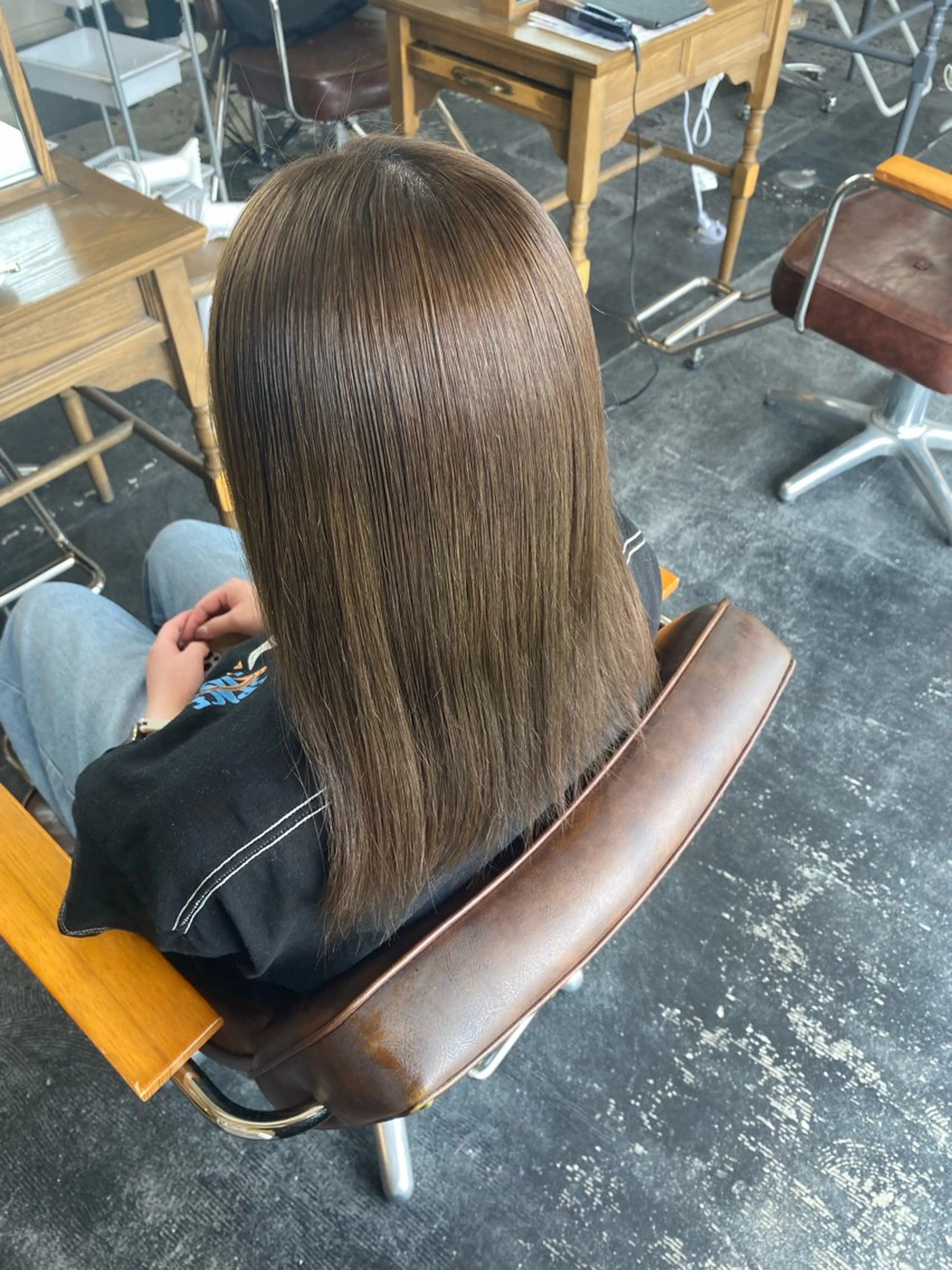 セミロング ヘアカラー トリートメント SET-UP りこ🧸のヘアスタイル