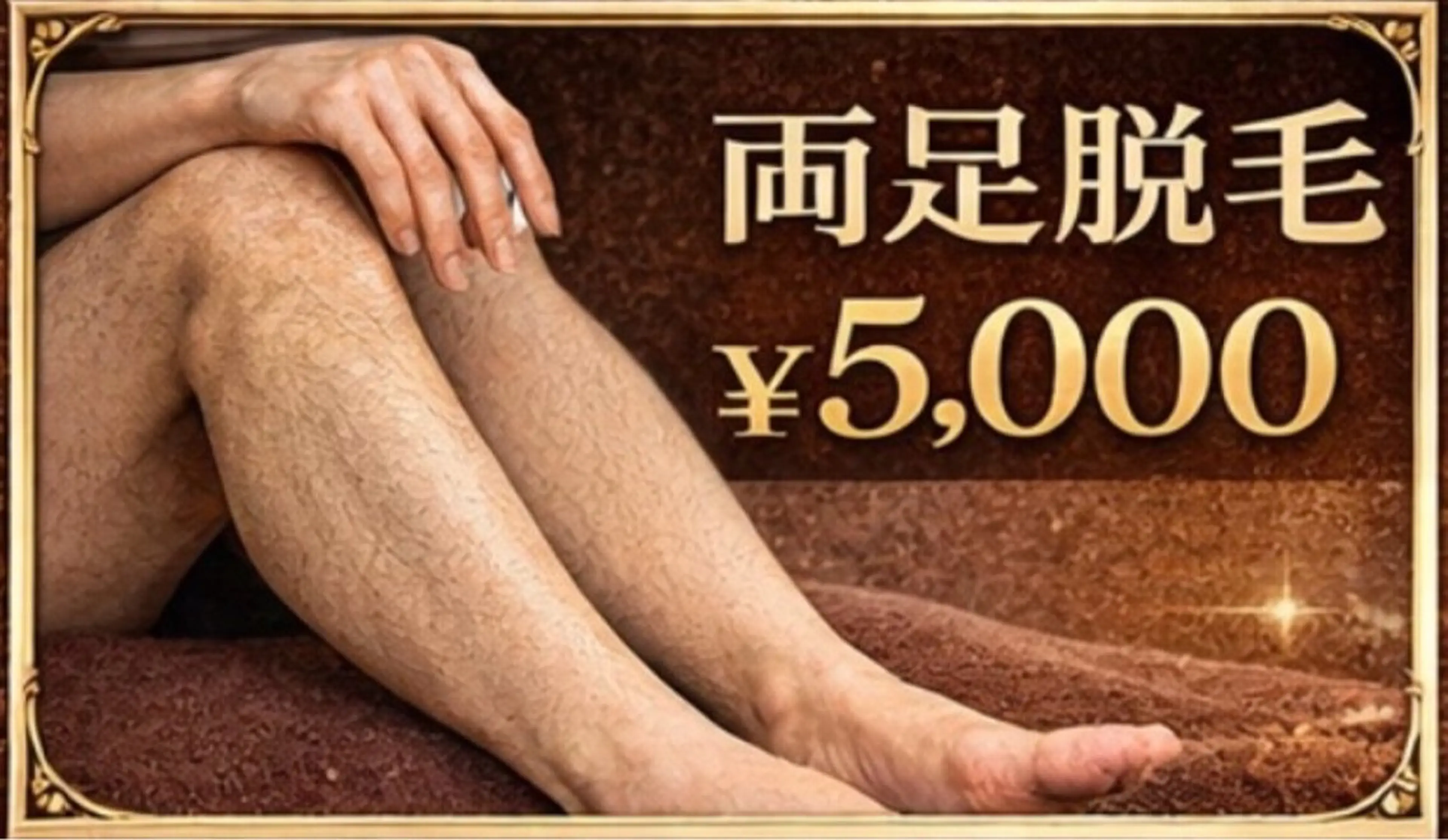 【両足脱毛】メンズ脱毛の写真