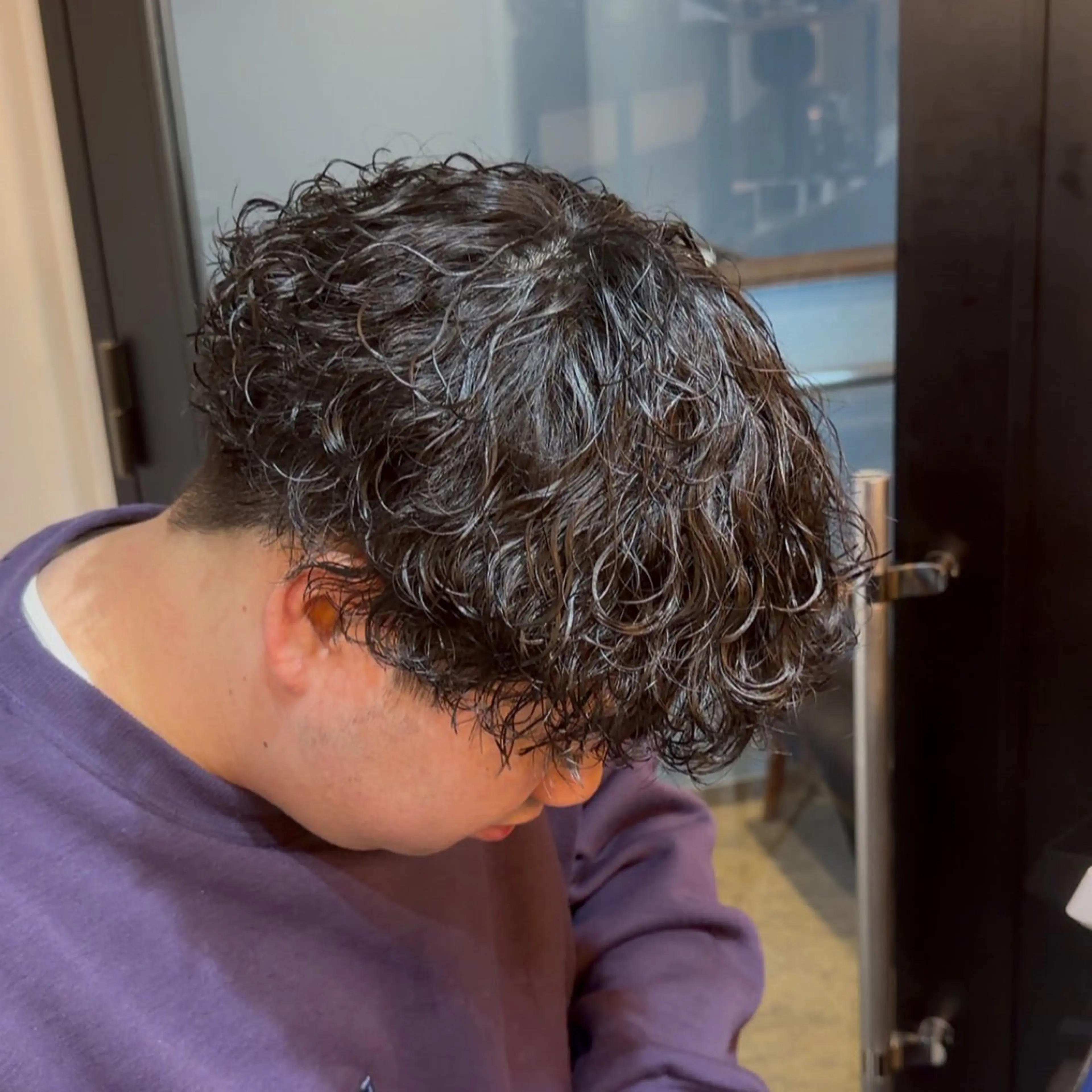 パーマ メンズ マッシュ メンズパーマ 波巻きパーマ カット パーマ メンズサロン OVER町田店のヘアスタイル