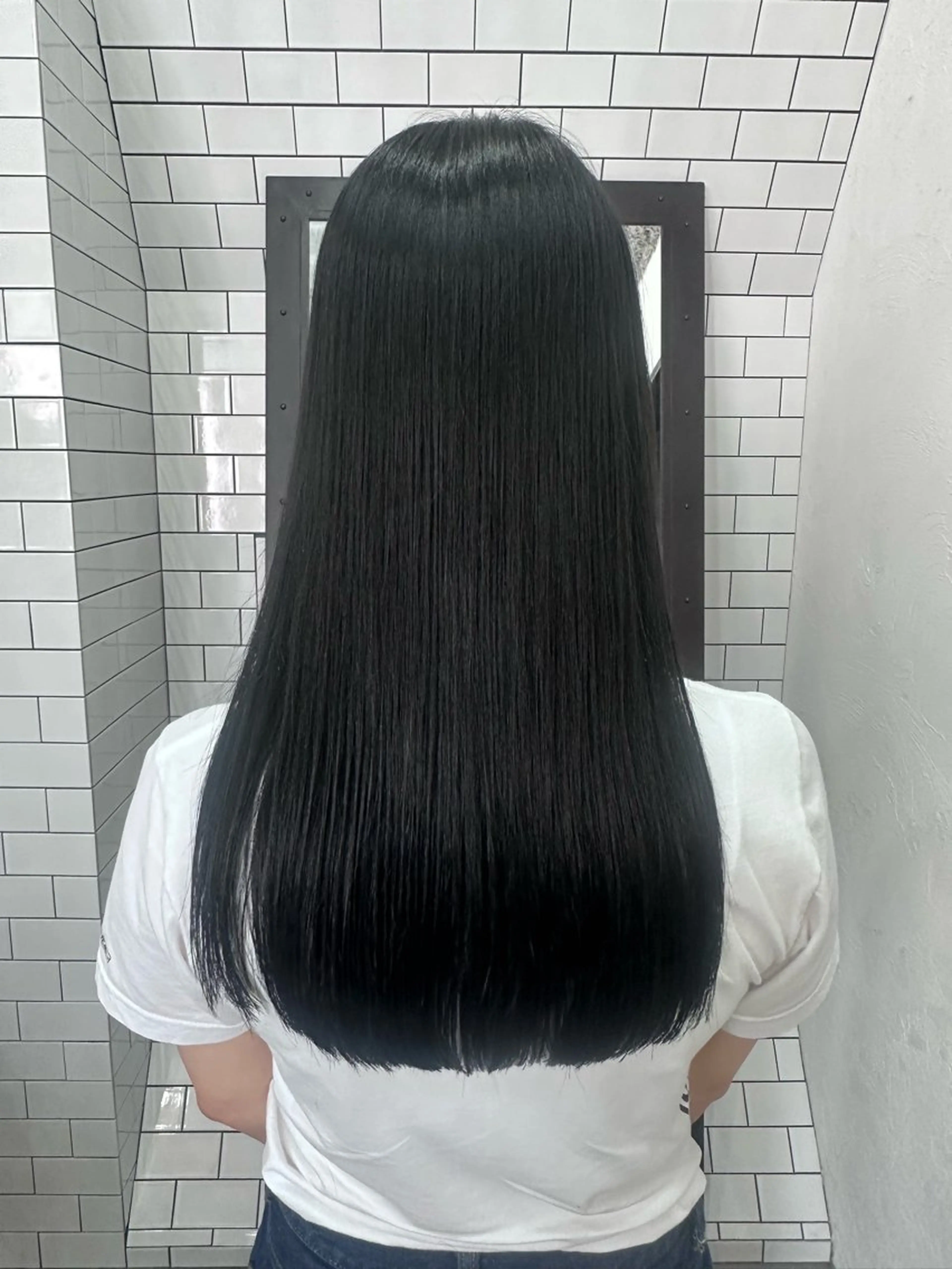 セミロング カット 縮毛矯正 妙見 知洋のヘアスタイル