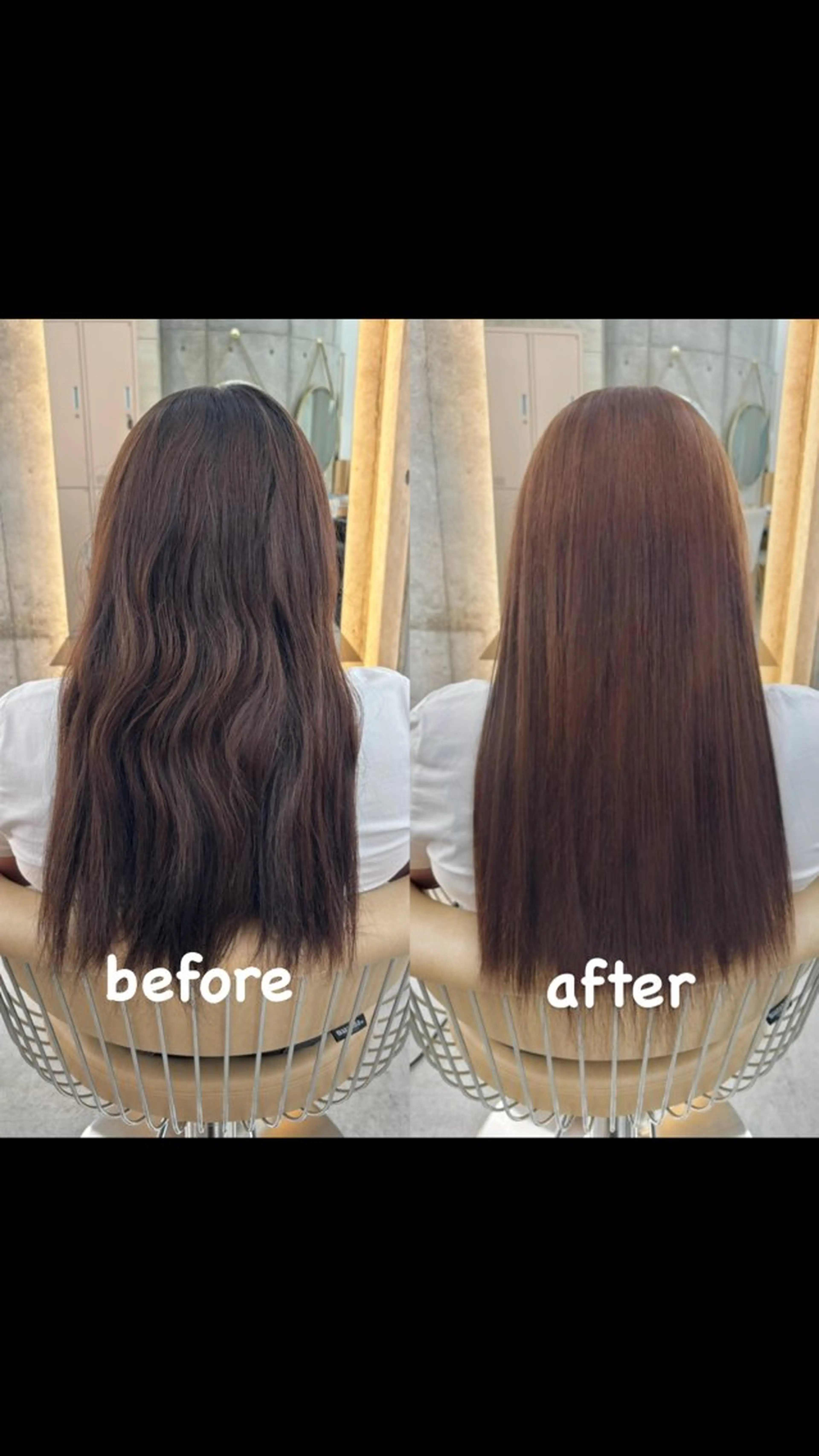 ロング 縮毛矯正 トリートメント ボブ/レイヤー/ 縮毛矯正/ 渡邊莉玖のヘアスタイル