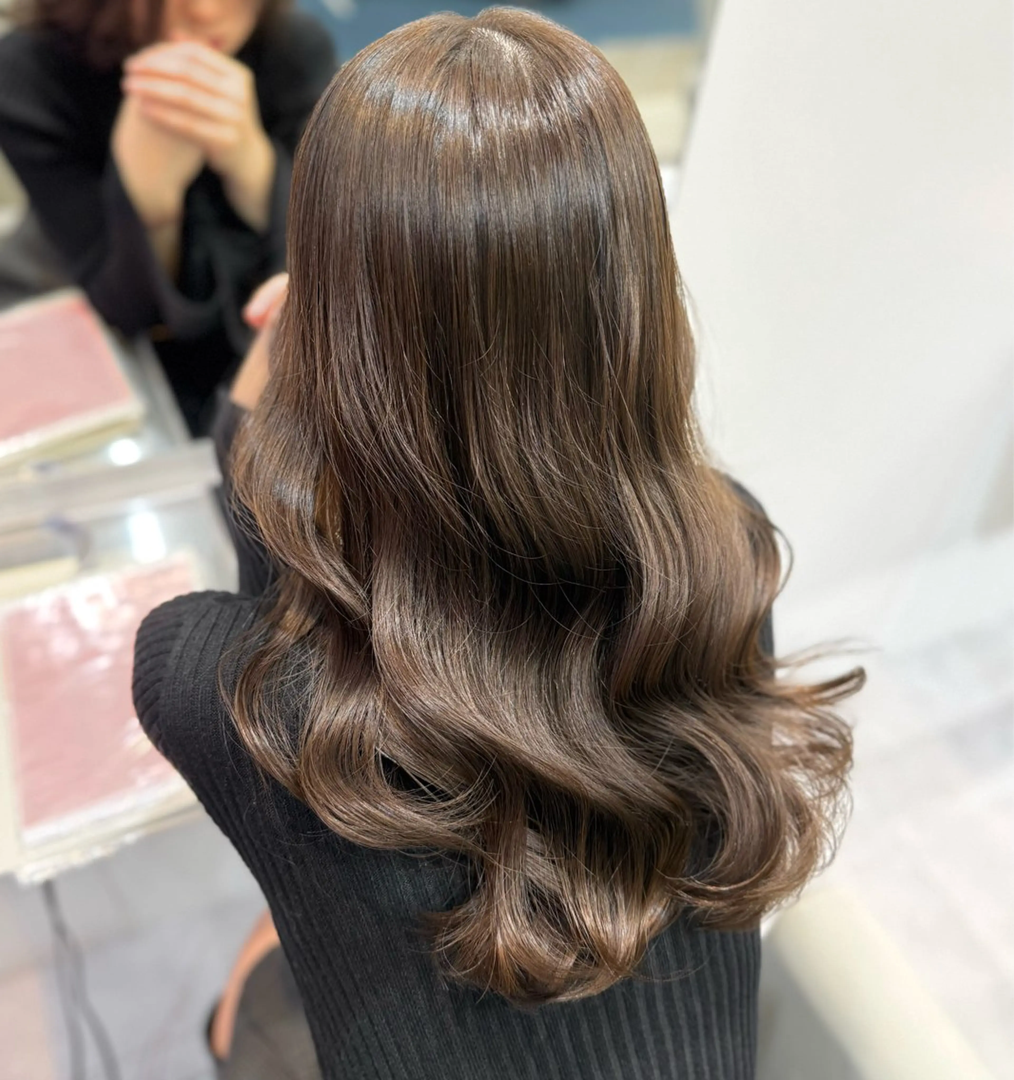 ロング カラー amane໒꒱うる艶 ブリーチ透明感カラーのヘアスタイル