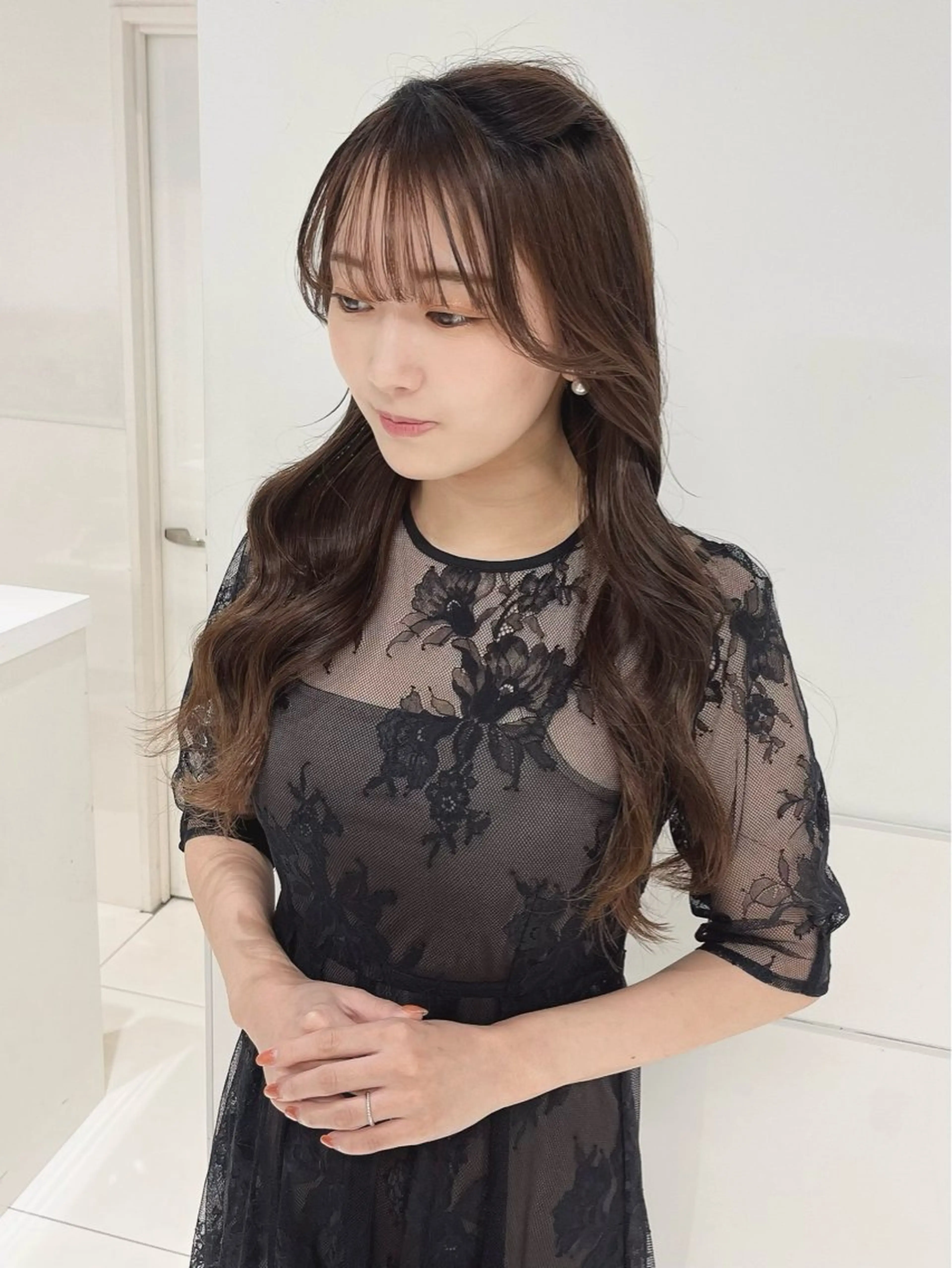 ロング ヘアアレンジ 結婚式・ブライダル ヘアセット りおな/髪質改善/ カラー /平尾のヘアスタイル