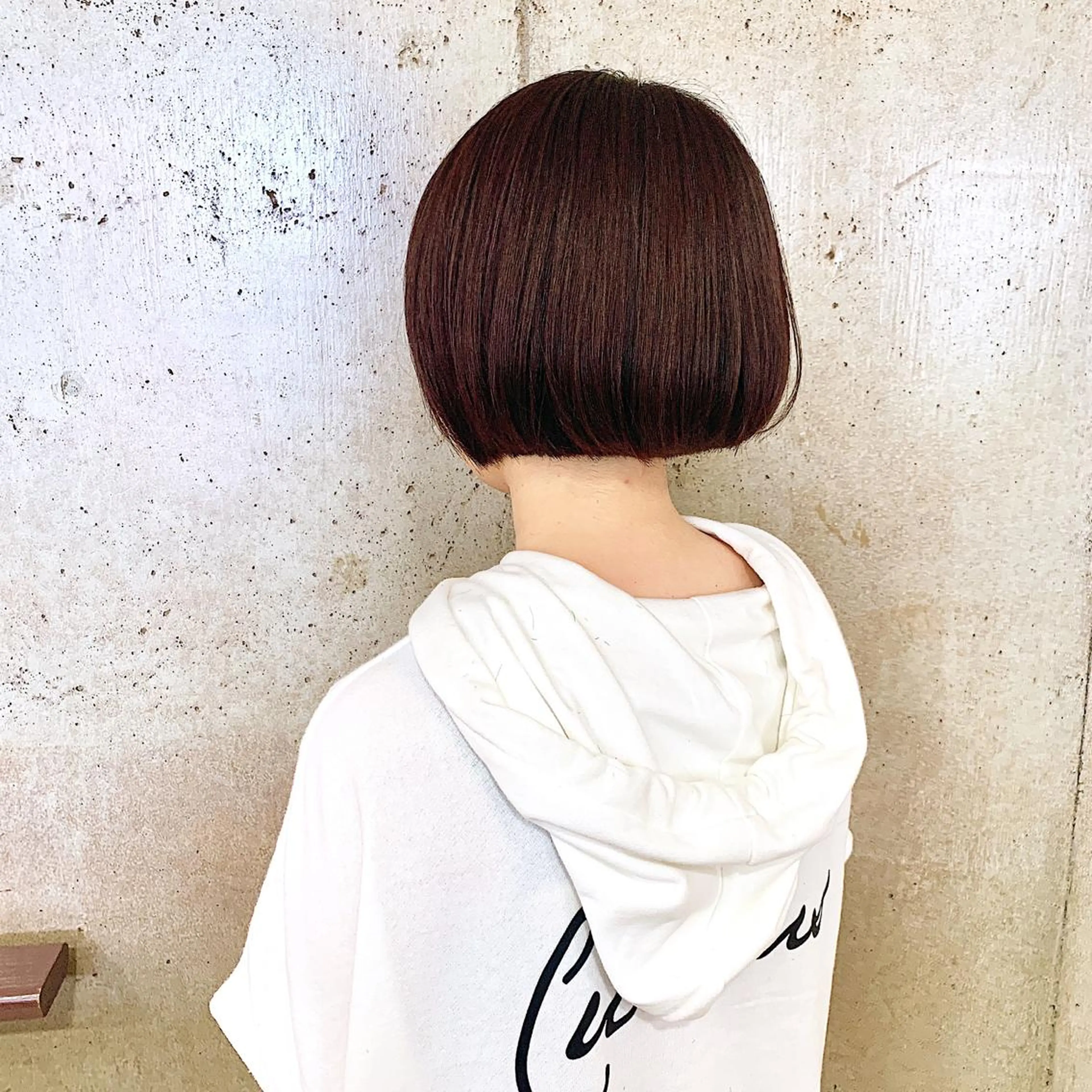 ショート カラー レッドカラー 二宮 早智子のヘアスタイル