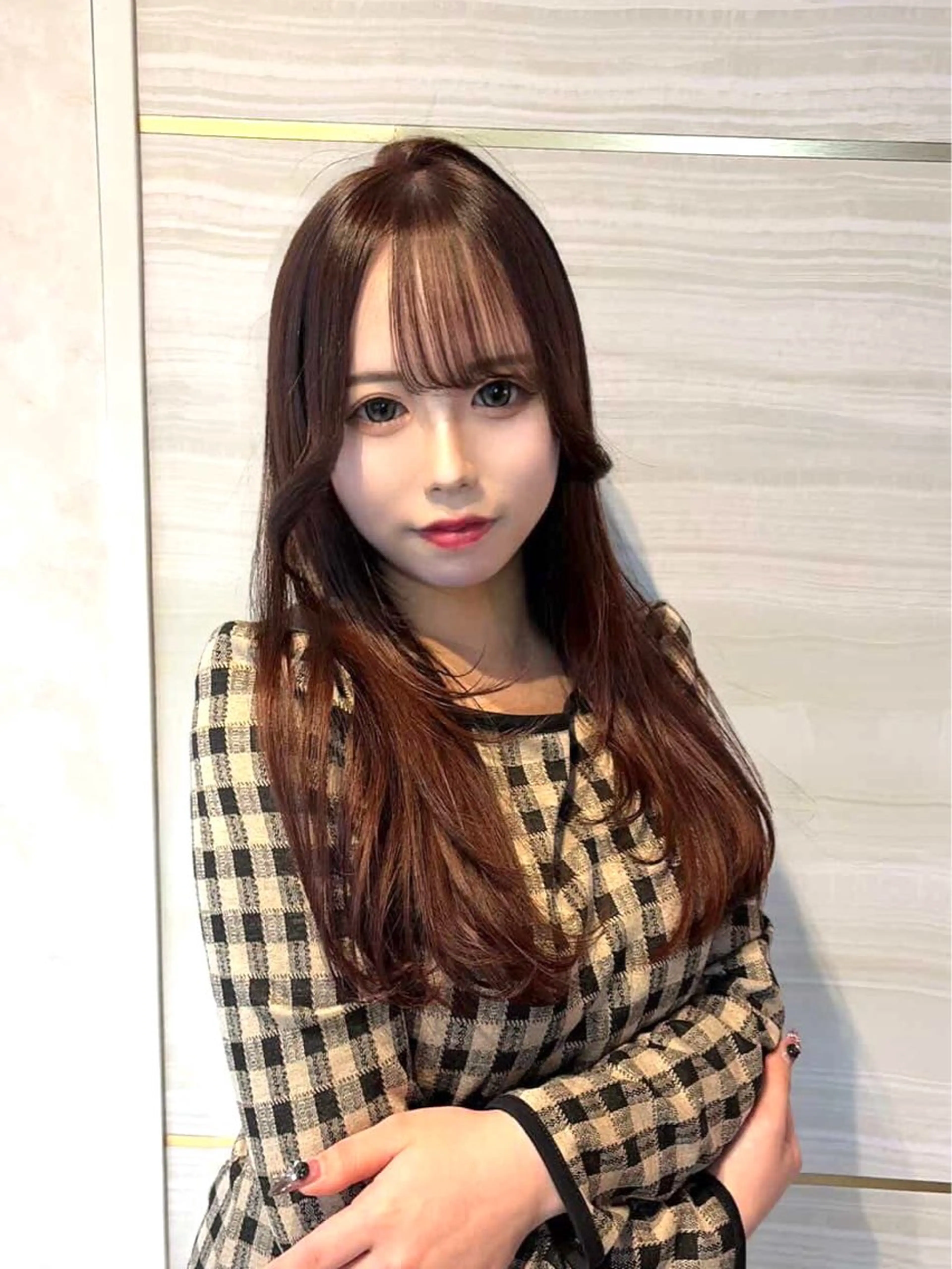 ロング カラー カット ヘアカラー 🩶鈴木茉奈🩶艶髪 /透明感/暖色カラーのヘアスタイル