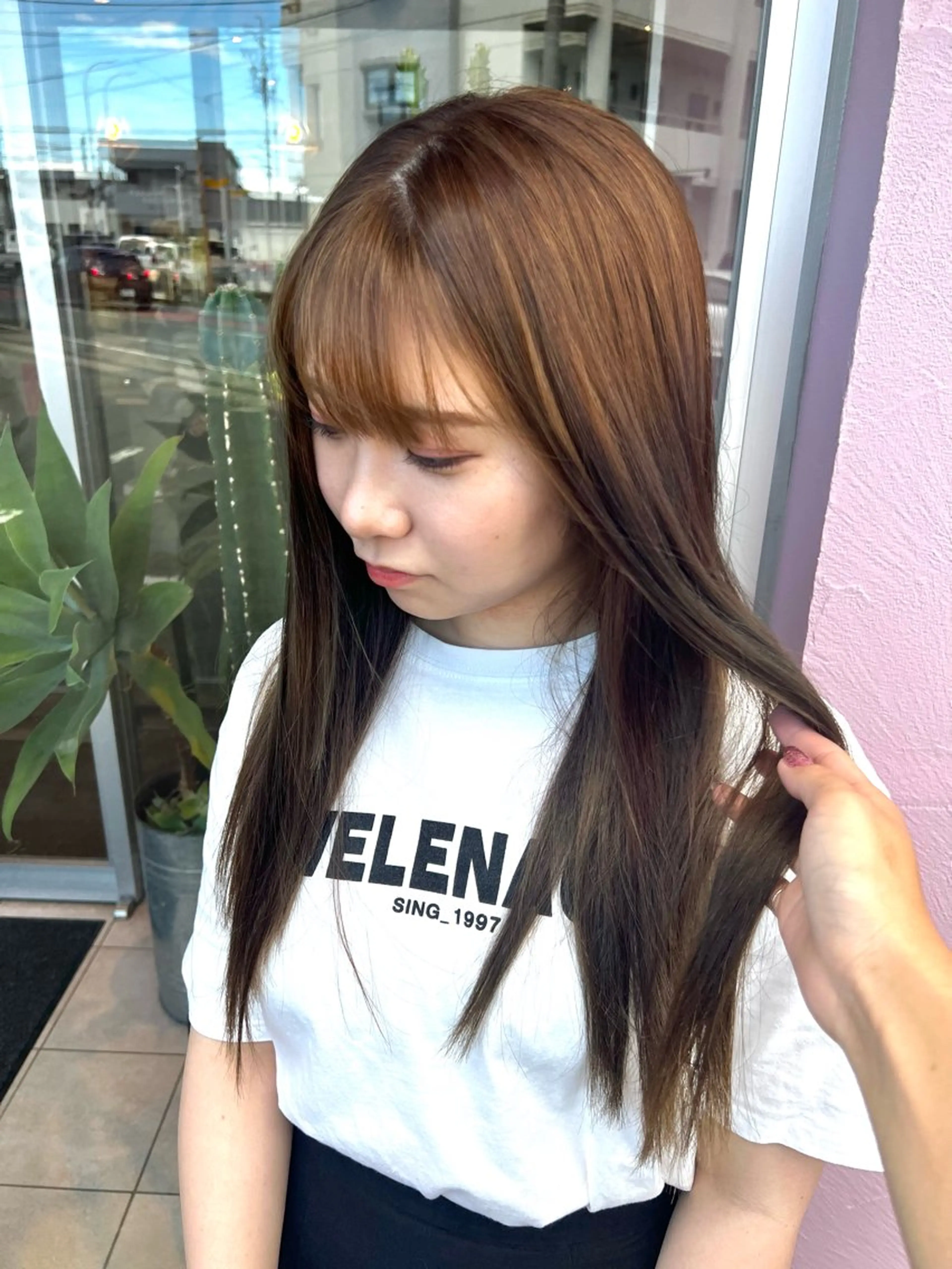 ロング カラー アッシュ 黒髪 ブリーチ ブルーカラー ブルーブラック 🌿寄り添い型美容師 🌿yuiのヘアスタイル