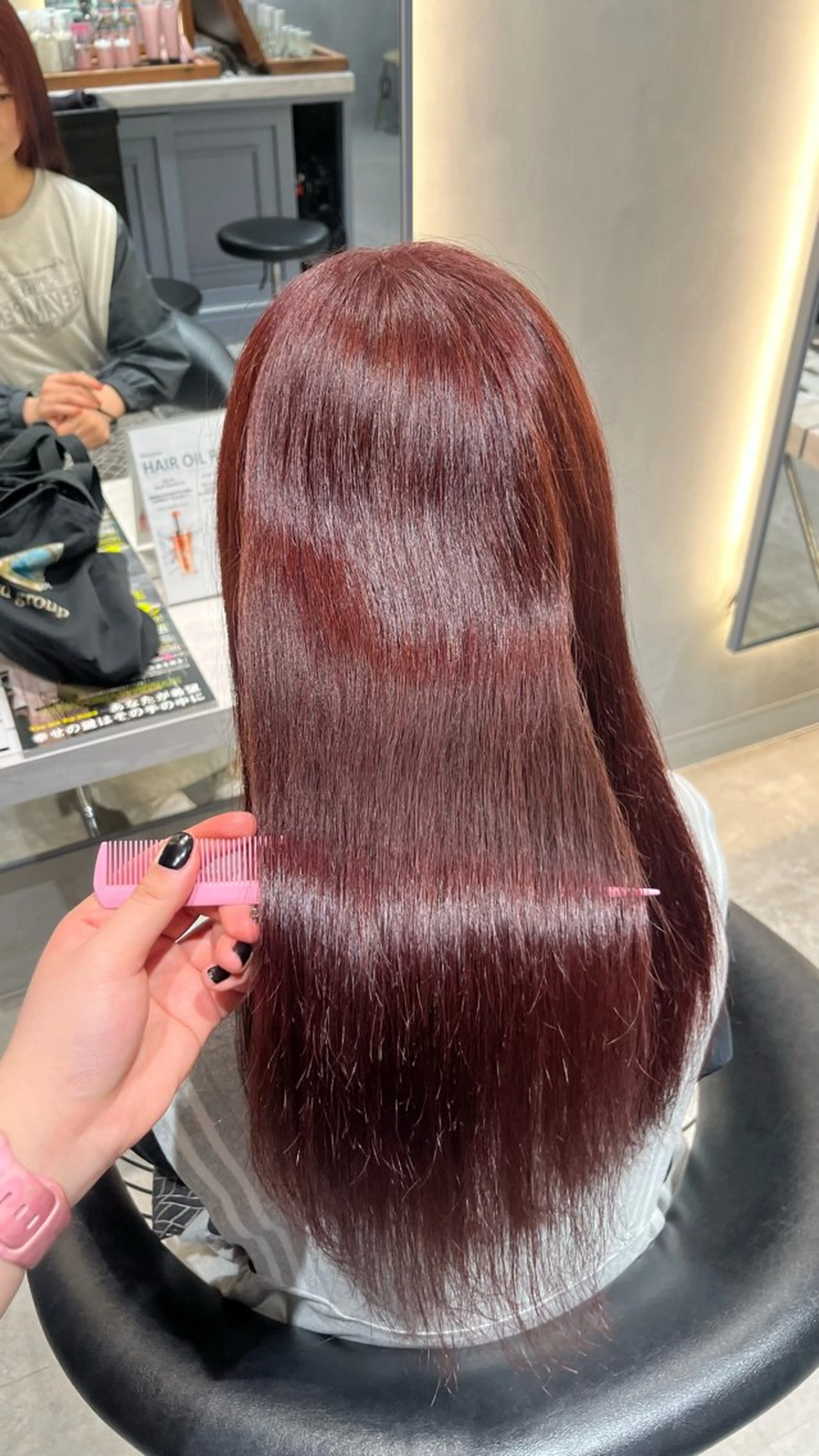 ロング カラー ヘアカラー トリートメント 🎀リ  お🎀 カット/縮毛矯正のヘアスタイル