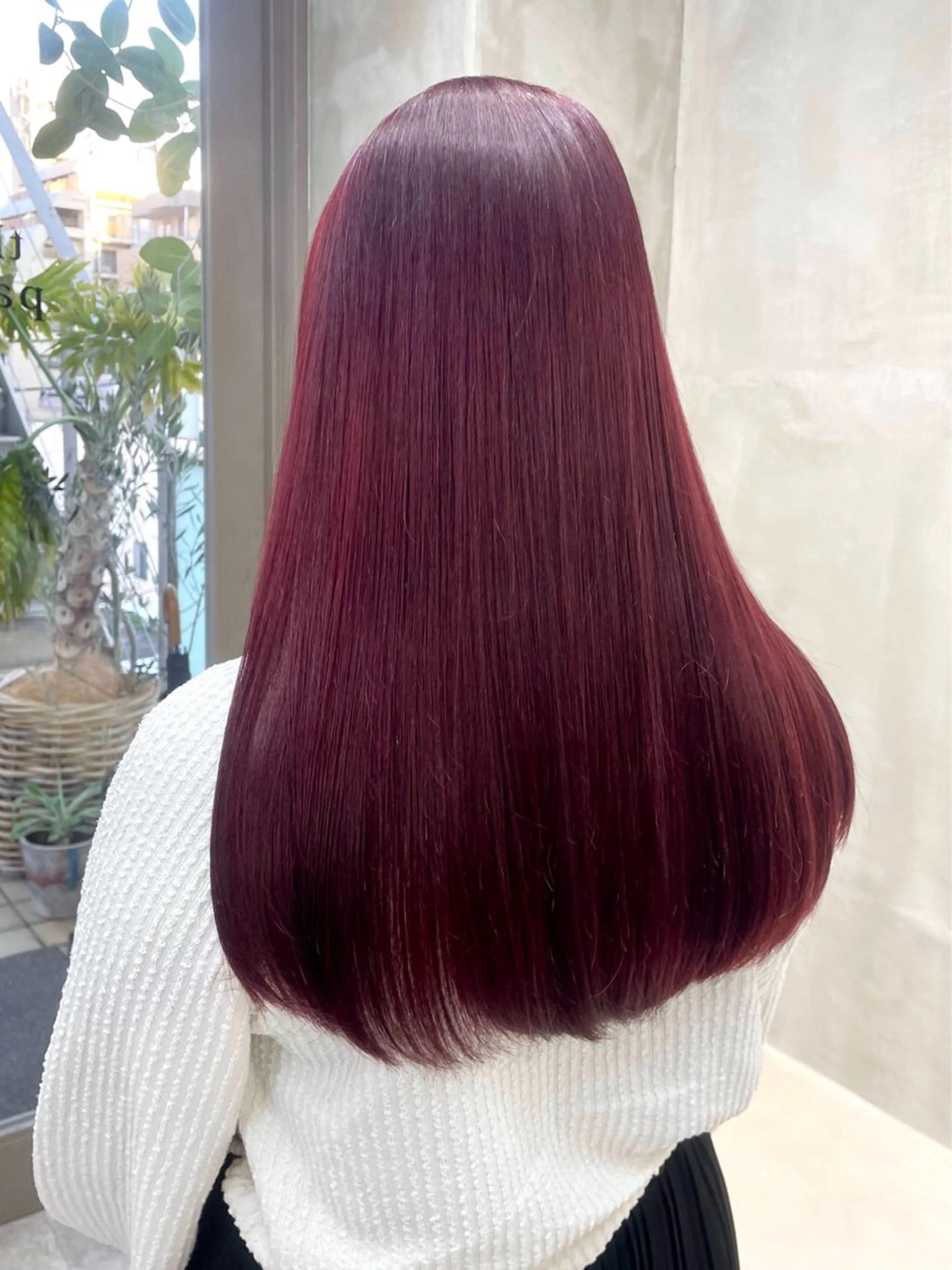 ロング カラー カノン/透明感カラー /酸性ストレートのヘアスタイル