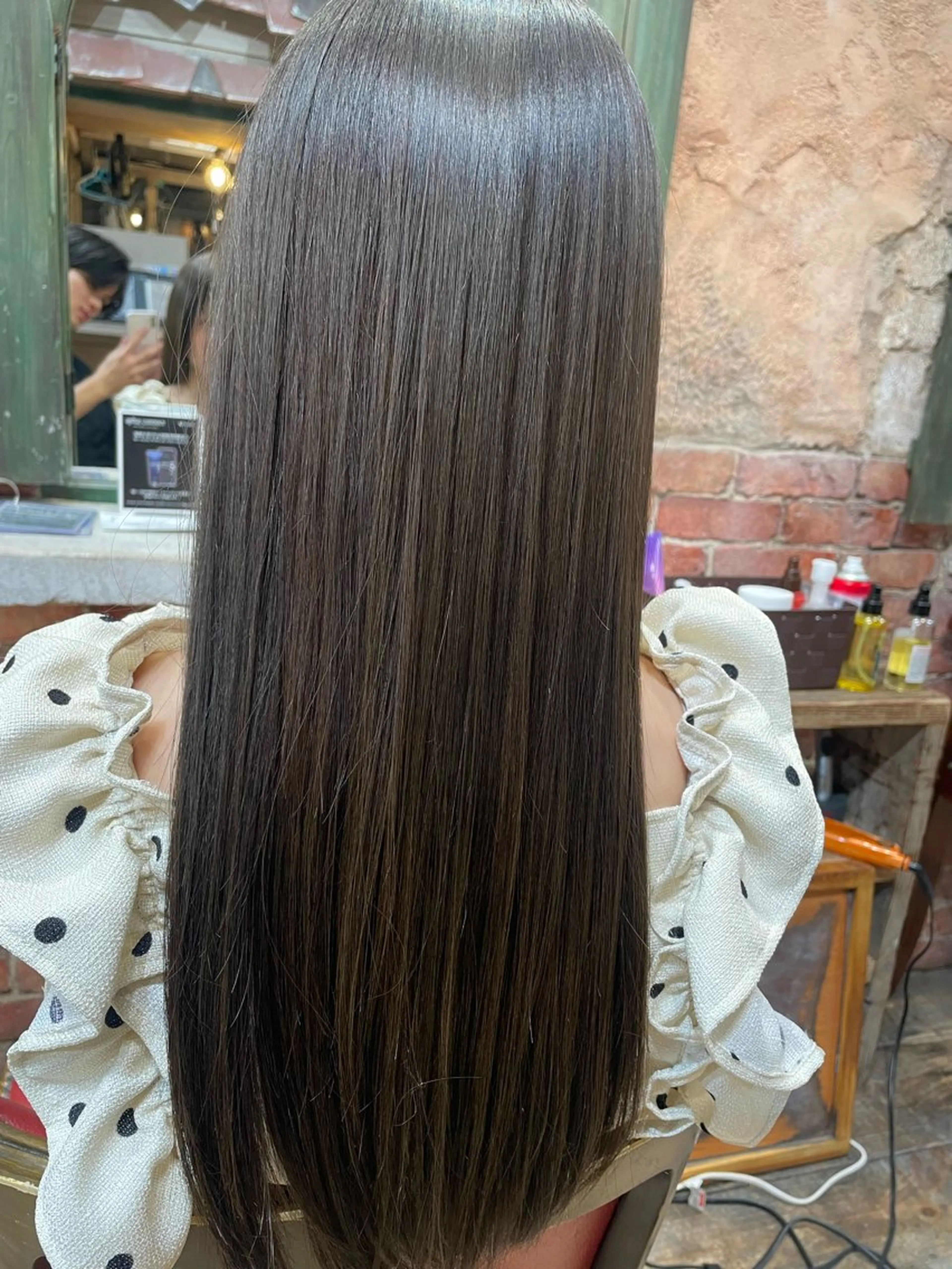 ロング カラー ブラウンカラー オリーブブラウン +~ing （カライング）所属・メンズカット/パーマ 酒井勘汰のヘアスタイル