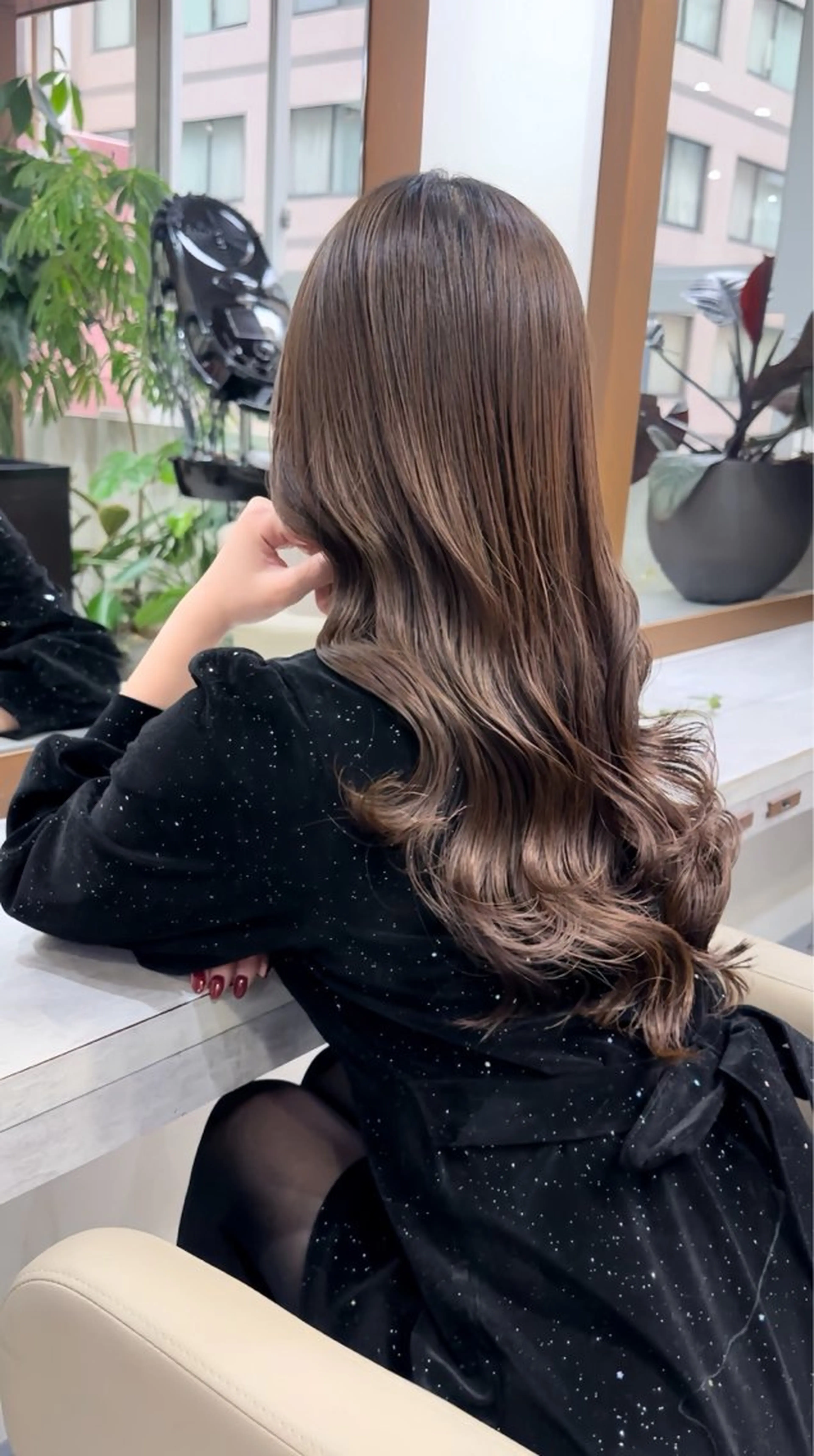 セミロング パーマ 韓国風パーマ/ヘア セット/店長みづきのヘアスタイル