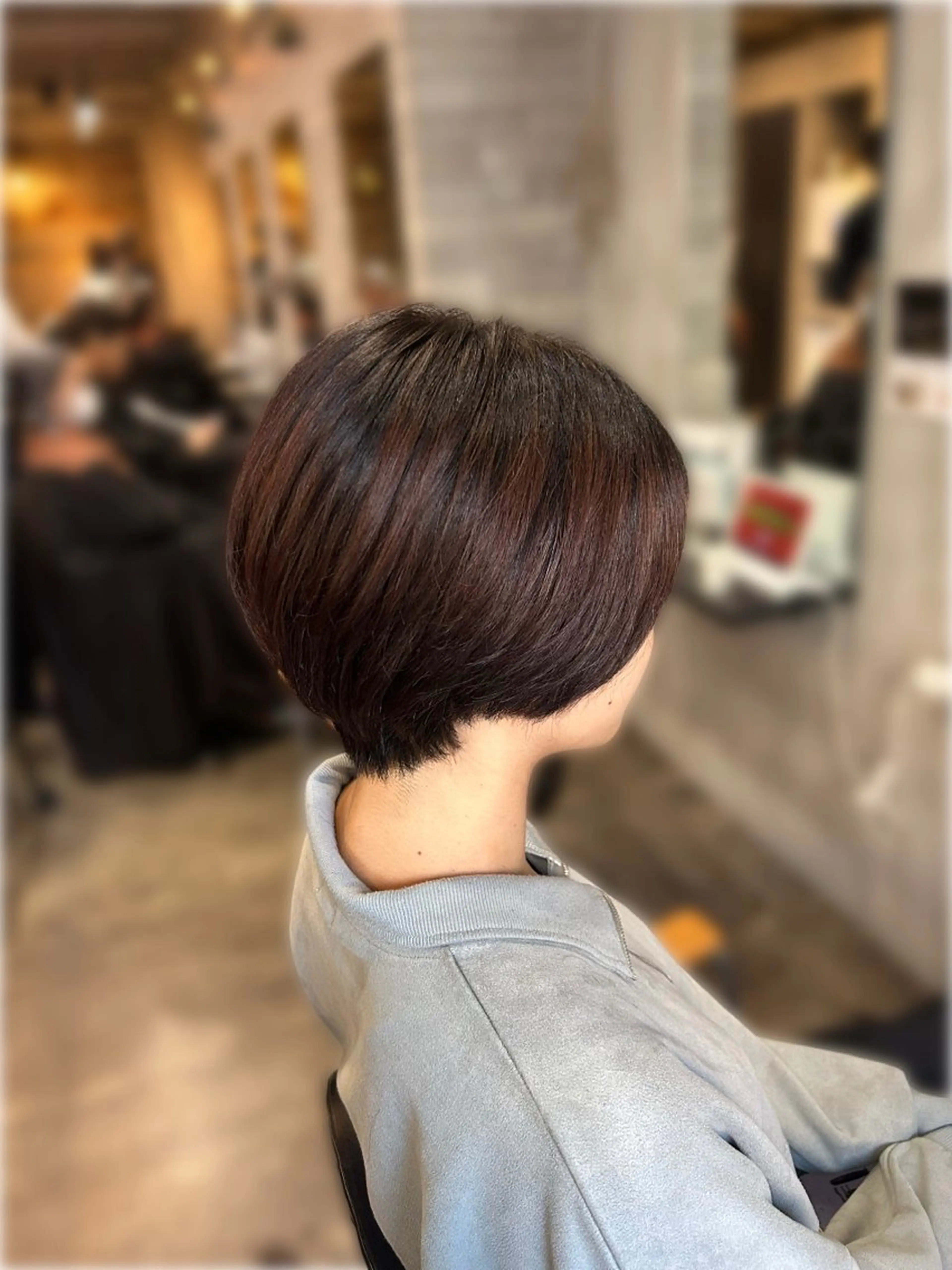 ショート lafith hair Glanz 桂所属・かじももな｜女性限定 パーマモデル募集！のヘアスタイル