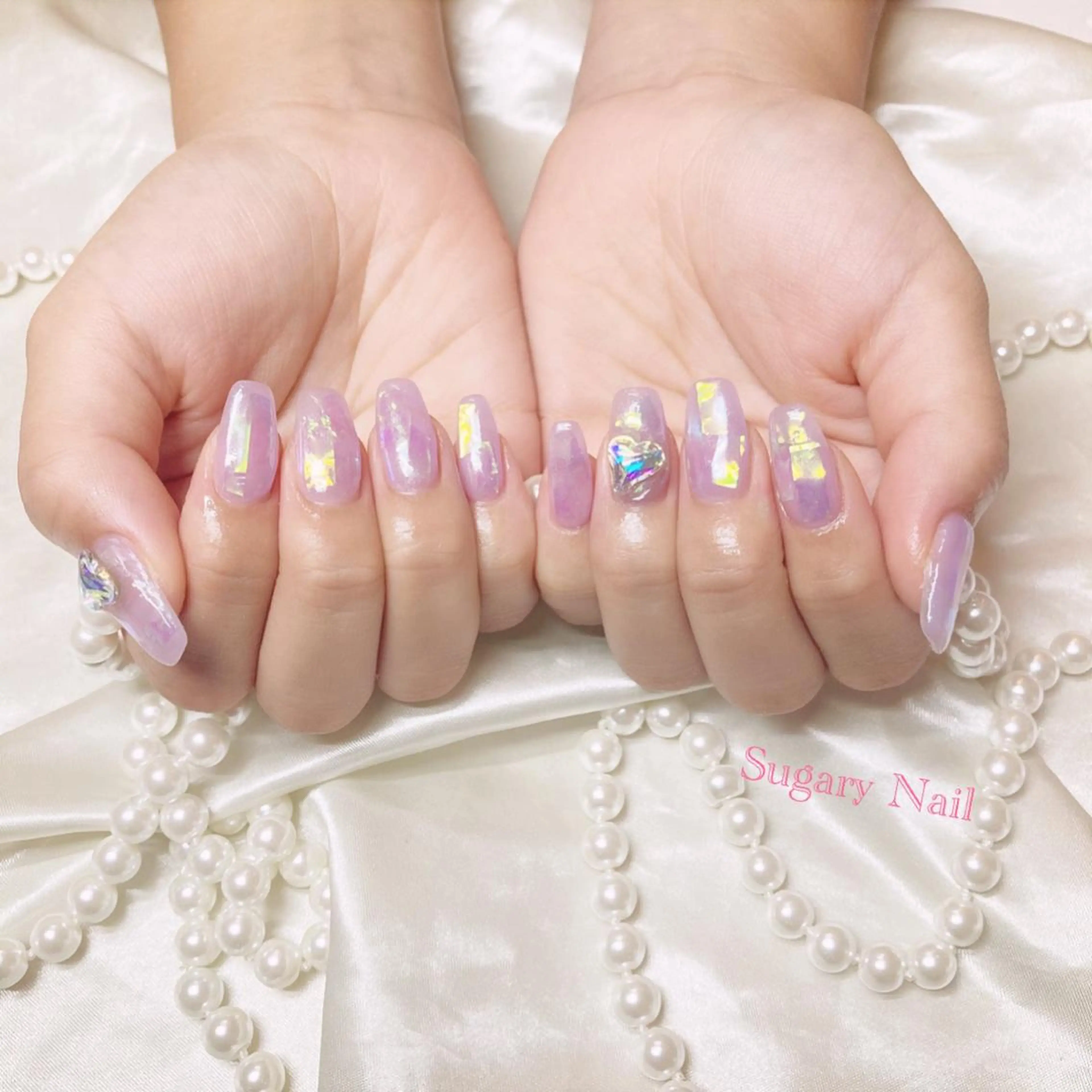 ネイル ミラーネイル ハンドネイル SugaryNail Rinaのネイルデザイン