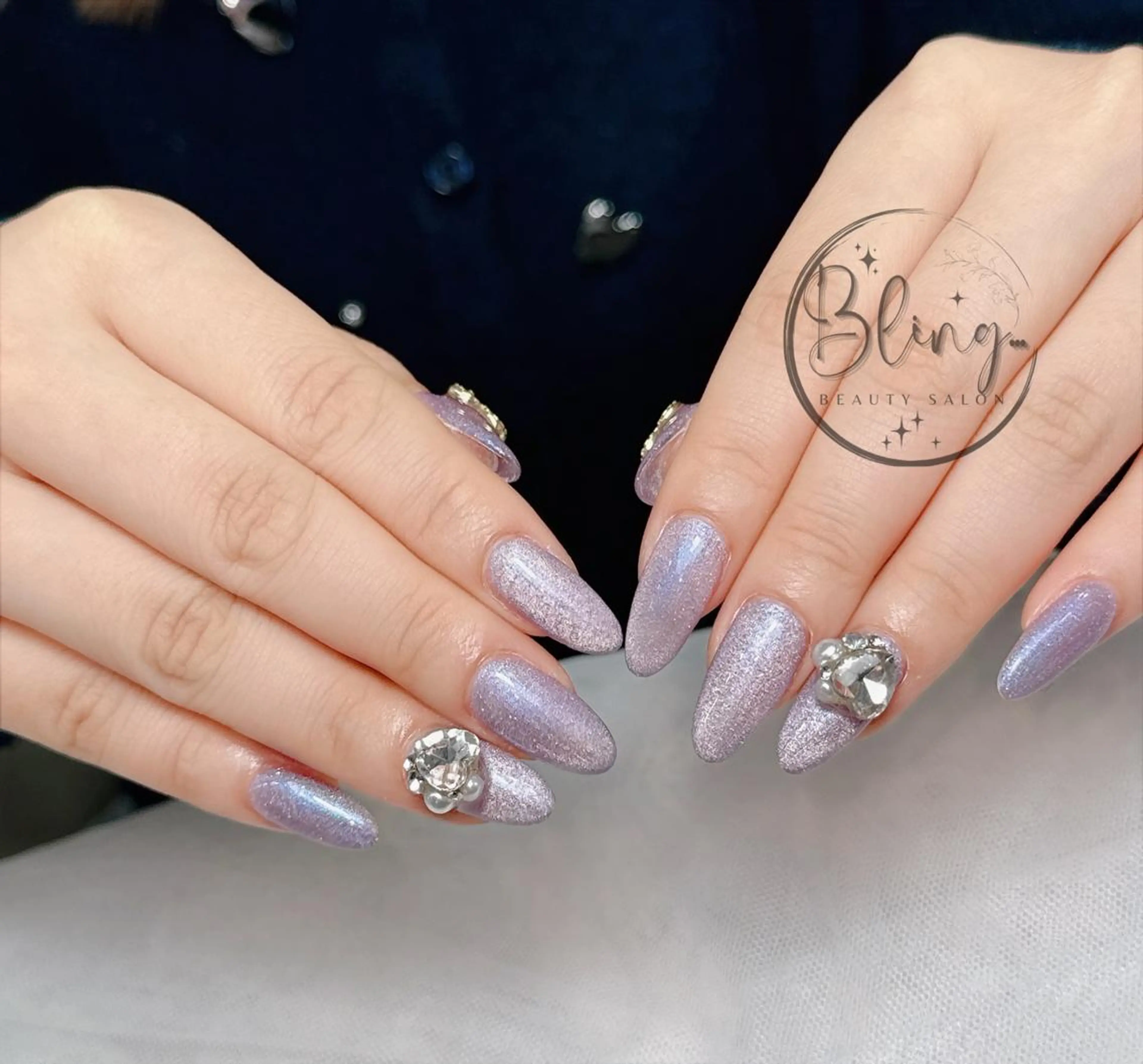 ロング 韓国風ヘア ハンドネイル Bling Salonのネイルデザイン