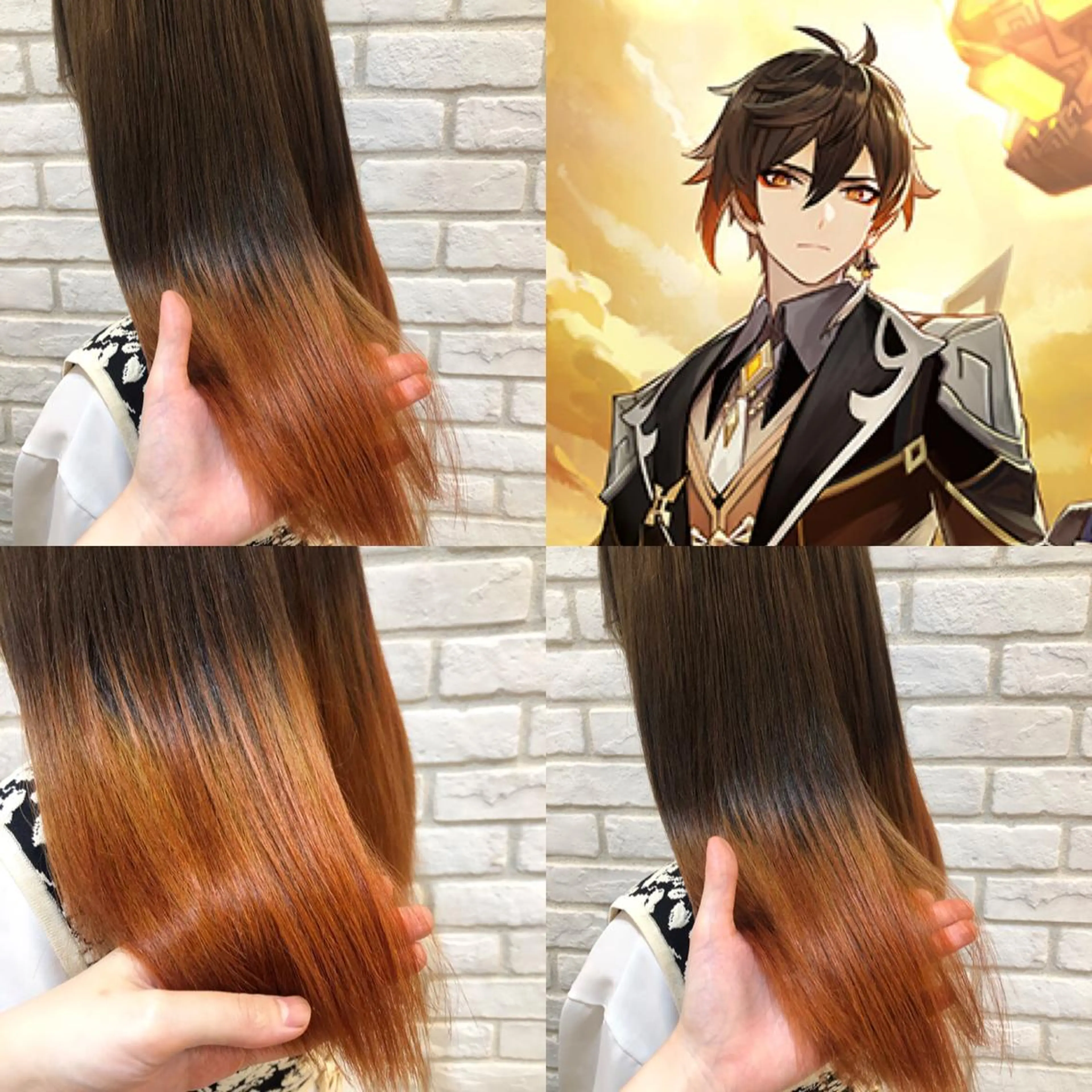 セミロング カラー 推しカラー✨ オタク美容師ユウカのヘアスタイル