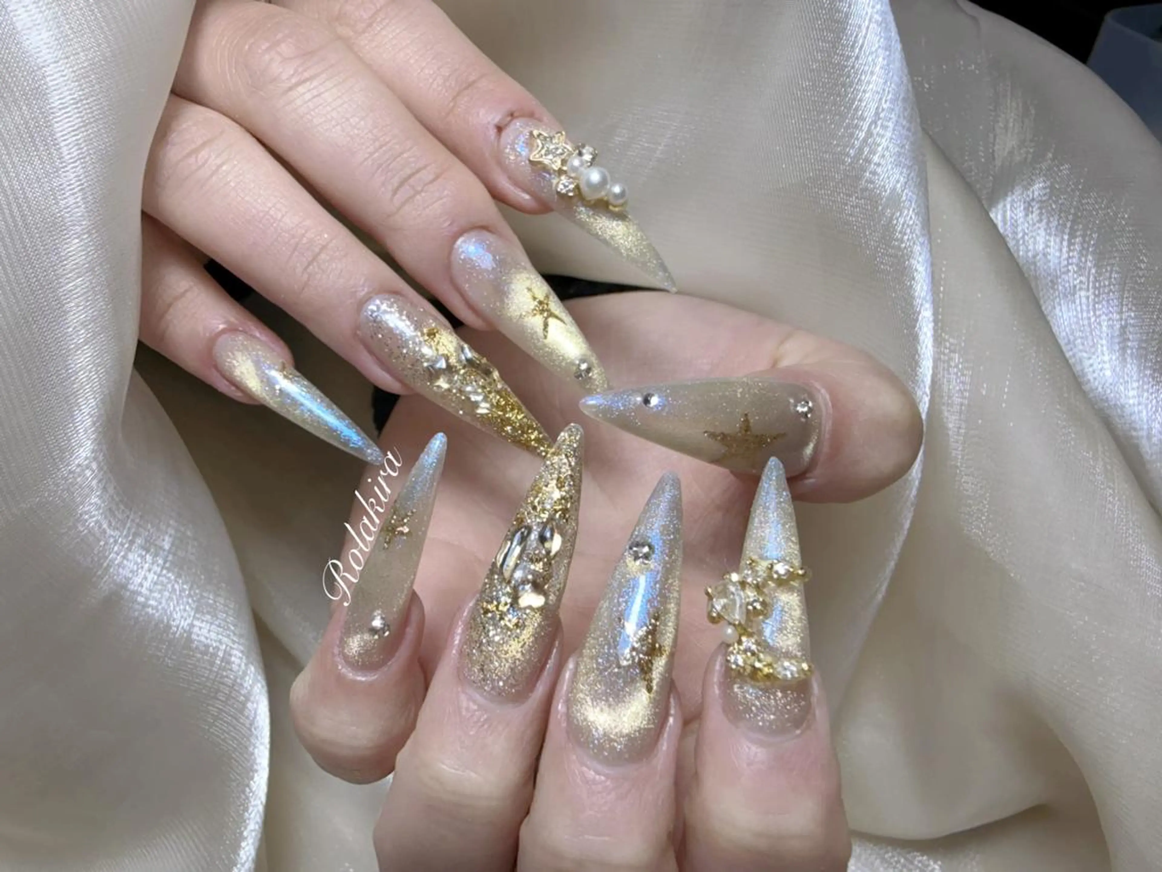 ネイル チークネイル 長さ出し フレンチネイル ジェルネイル 韓国ネイル ハンドネイル Rola kira ゆめのネイルデザイン