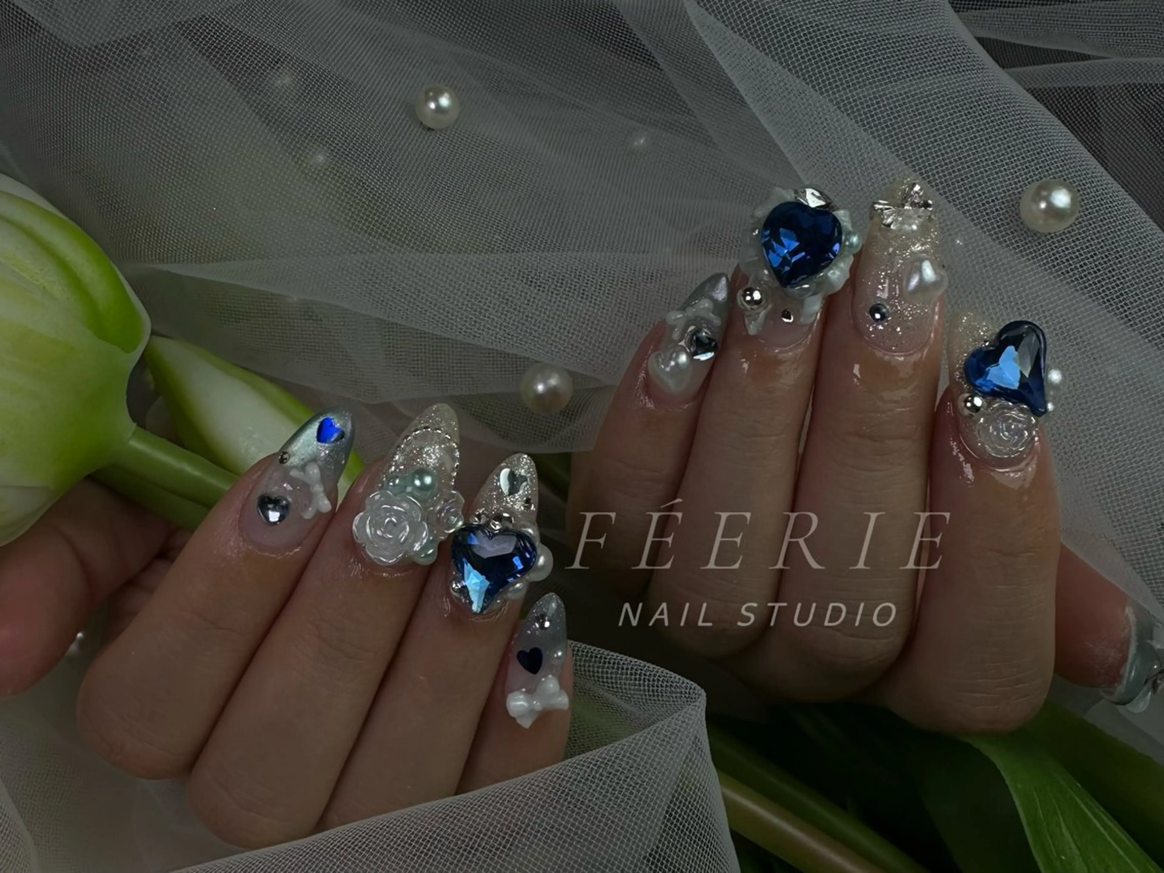 ネイル 成人式 長さ出し フットネイル フレンチネイル ジェルネイル ハンドネイル ハンドケア nail salon Feerieのネイルデザイン