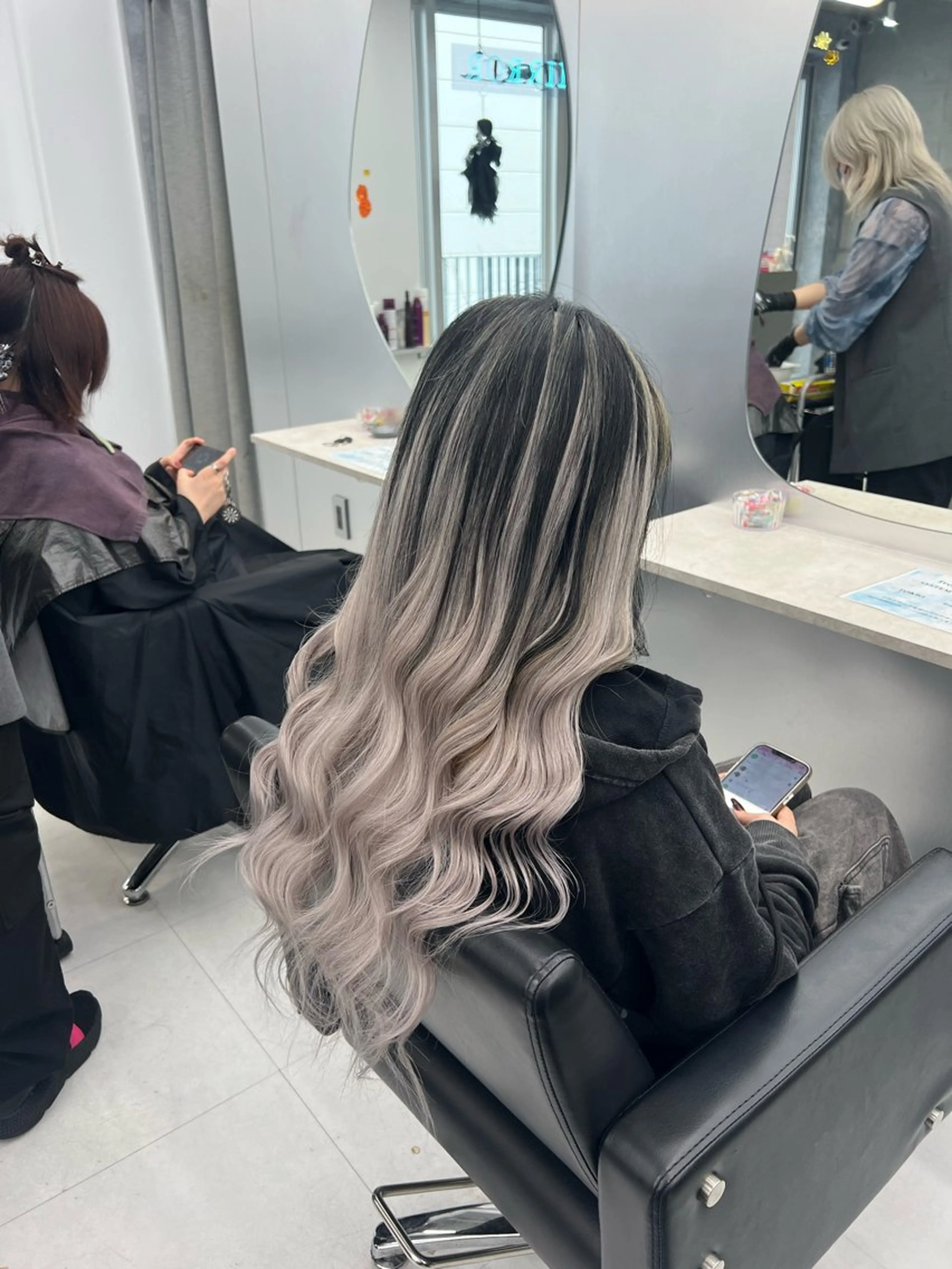 ロング ヘアアレンジ カット エクステ ヘアセット 👑垢抜け韓国ヘア ハッシュカット唯澄のヘアスタイル