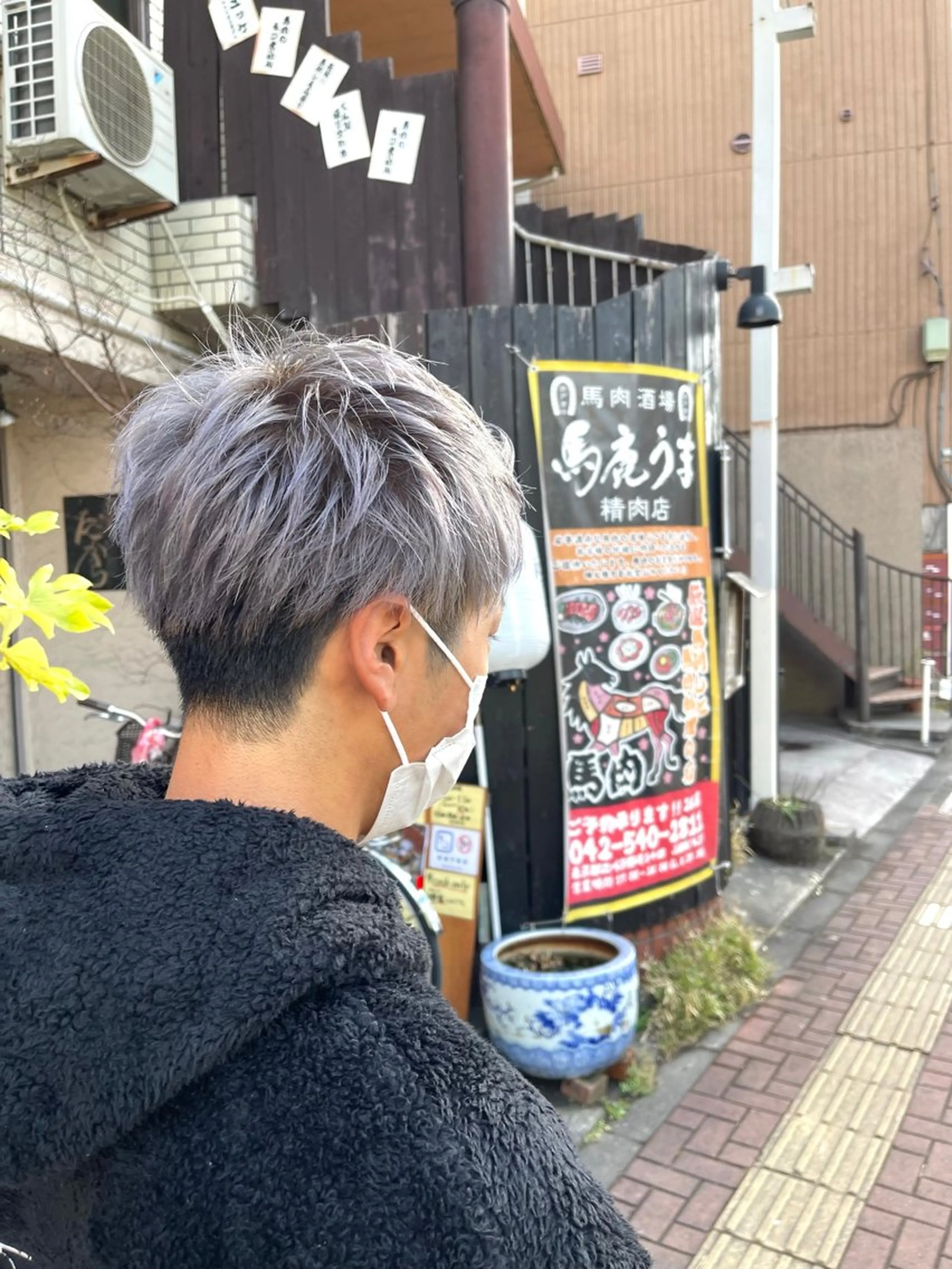 ショート カラー メンズ パープルカラー シルバー ショート/ボブ アンドウ☺︎のヘアスタイル