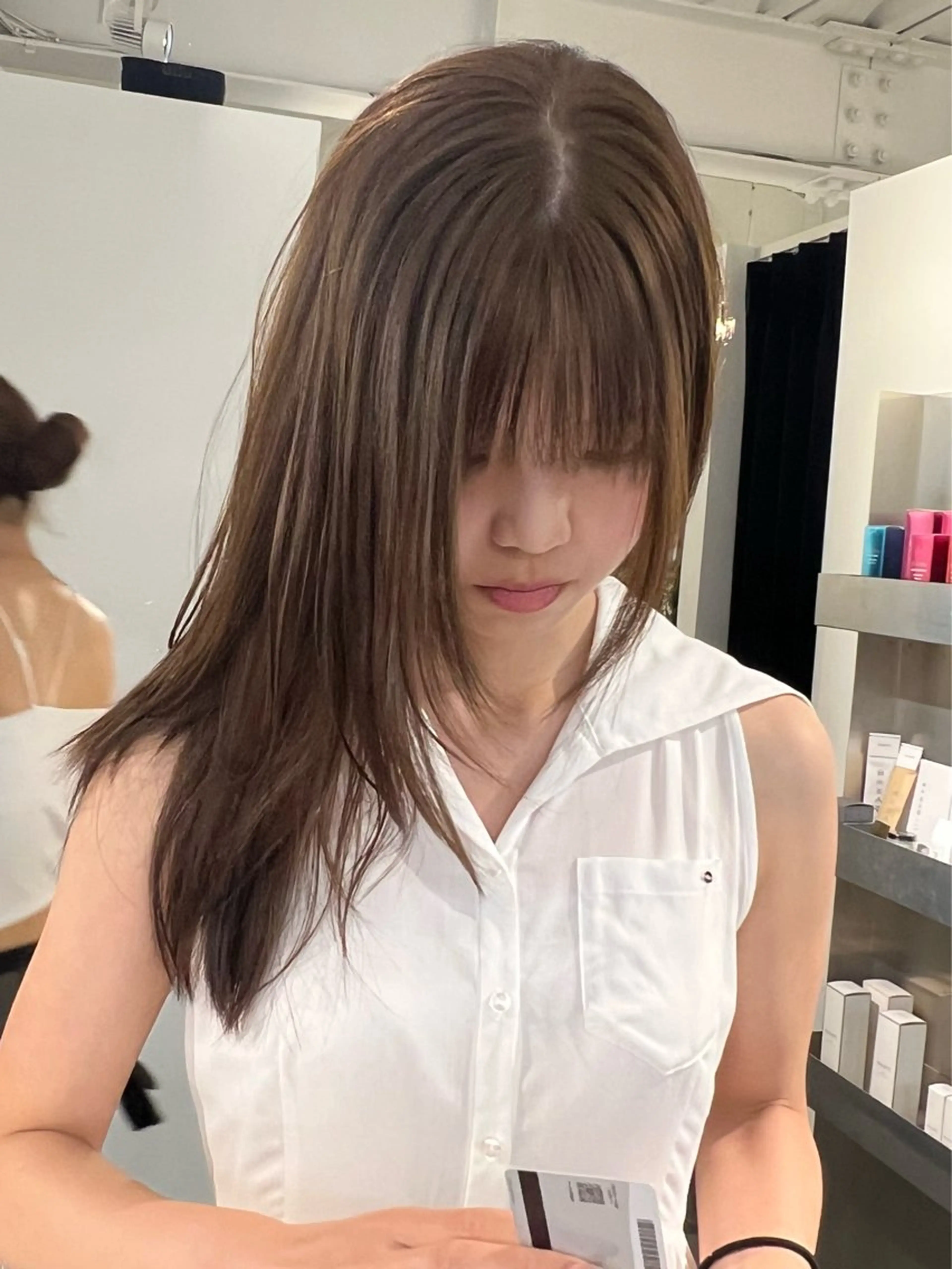 ミディアム カラー ベージュカラー ブラウンカラー ブラウンベージュ トリートメント カット ヘアカラー トリートメント sakoda shunkiのヘアスタイル