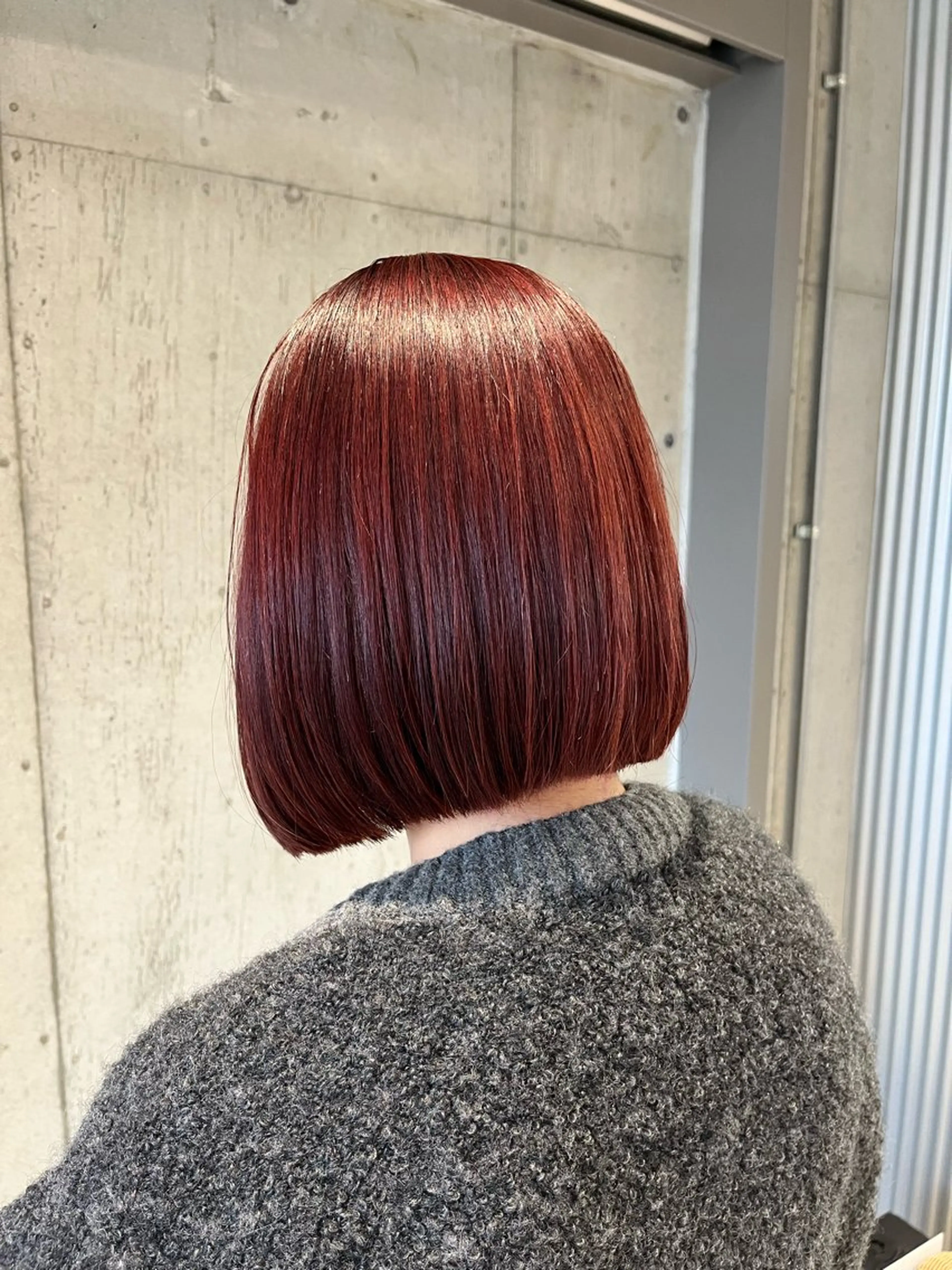 ミディアム カラー ヘアアレンジ カット ヘアカラー トリートメント ボブ×艶カラー 特化・リクト💥のヘアスタイル