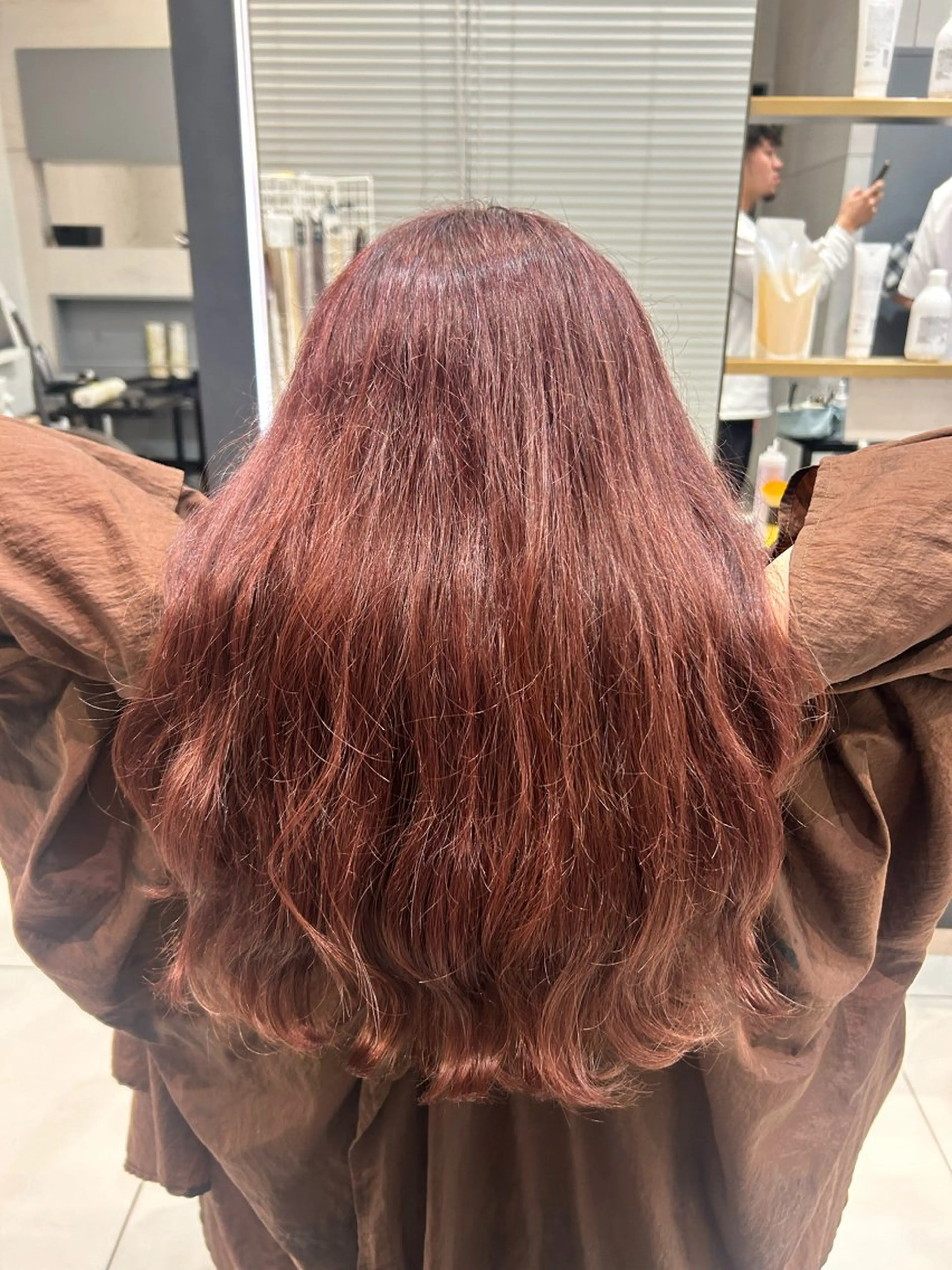 ミディアム カラー ブラウンカラー ピンクカラー ピンクブラウン 𝖱𝖺𝗂𝗆𝗎 / 髪質改善カラーのヘアスタイル