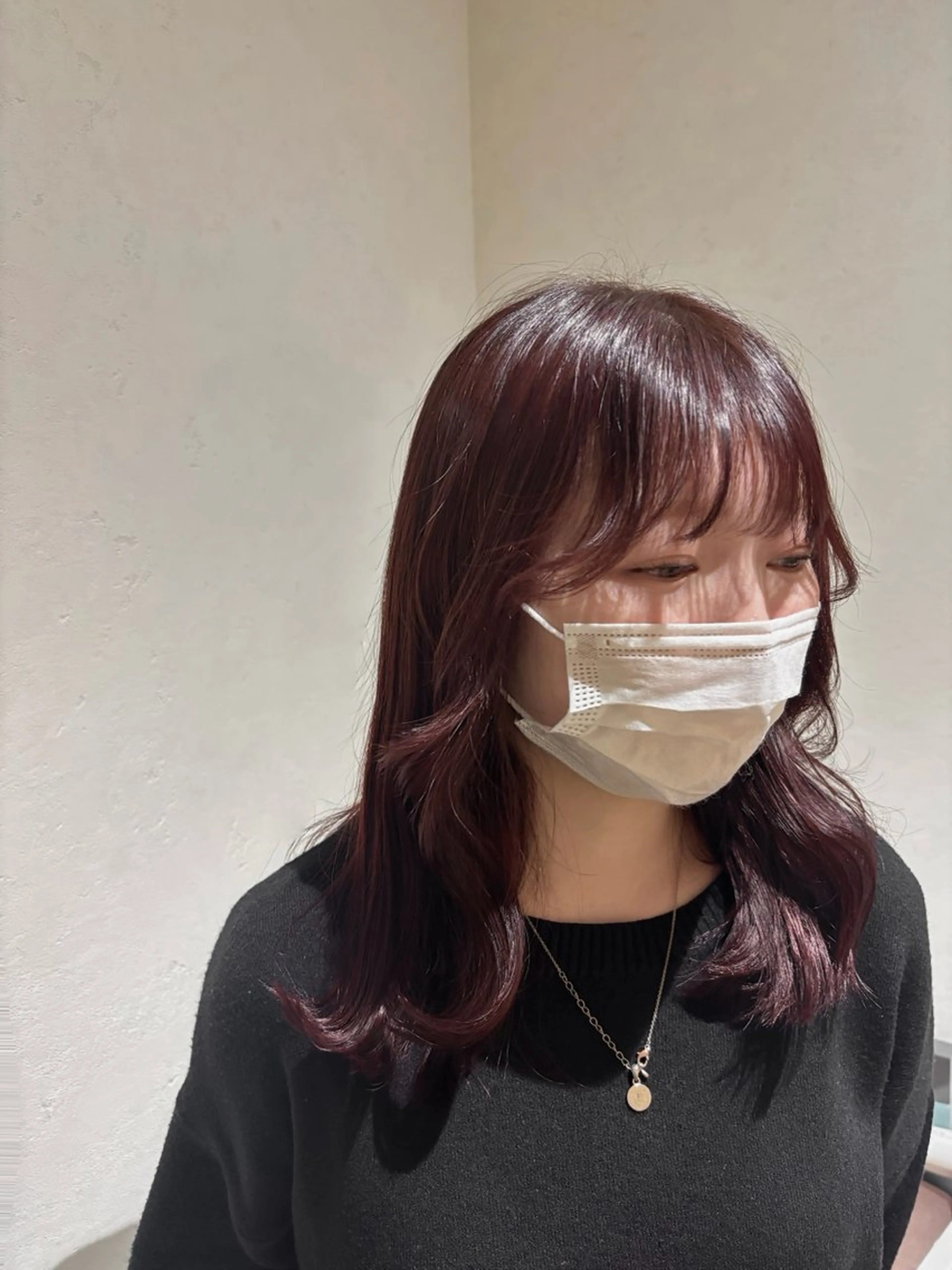 ミディアム カラー ふうか 心斎橋美容室のヘアスタイル