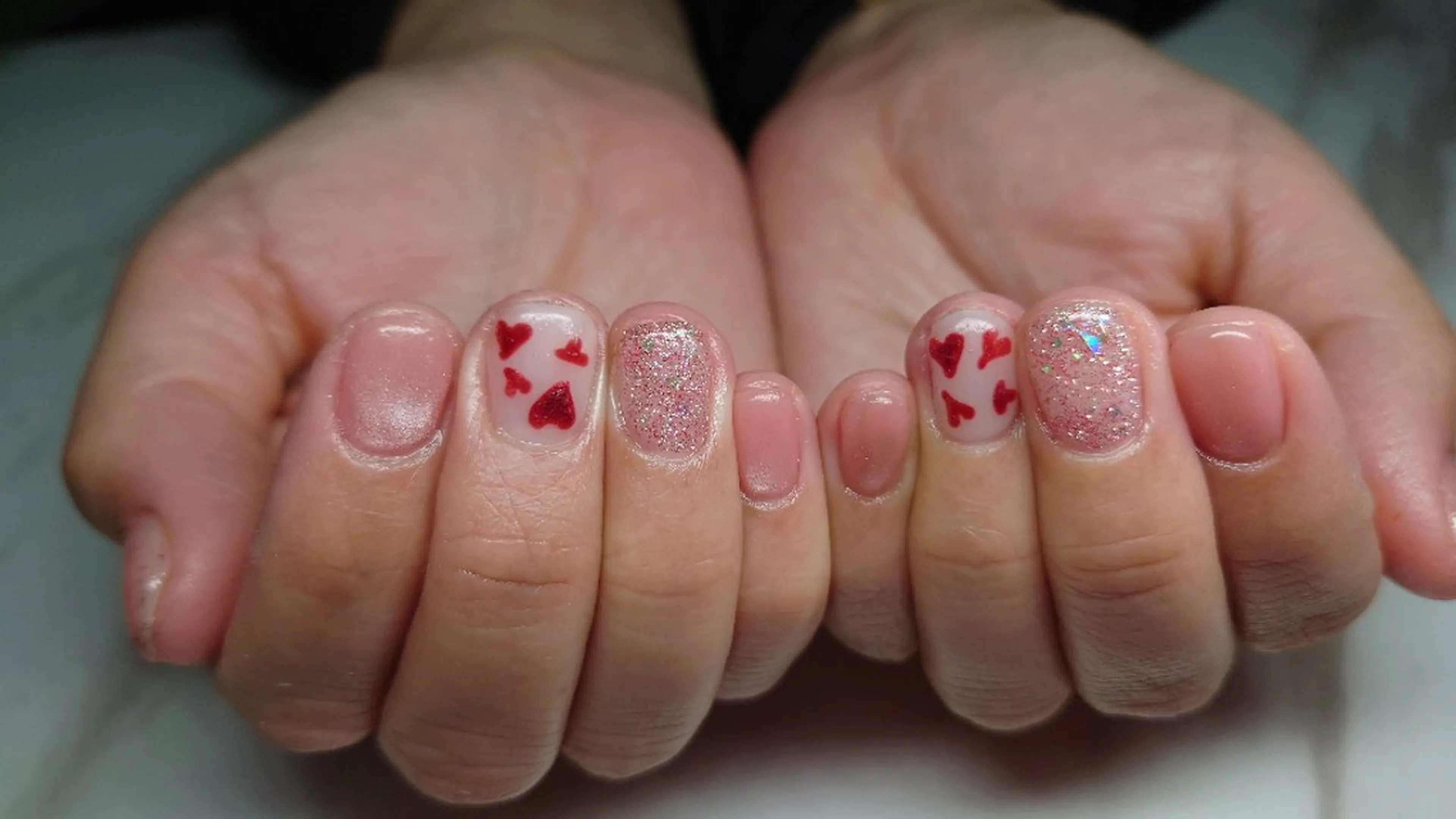 ネイル バレンタイン ハンドネイル Nailsalon AMAのネイルデザイン