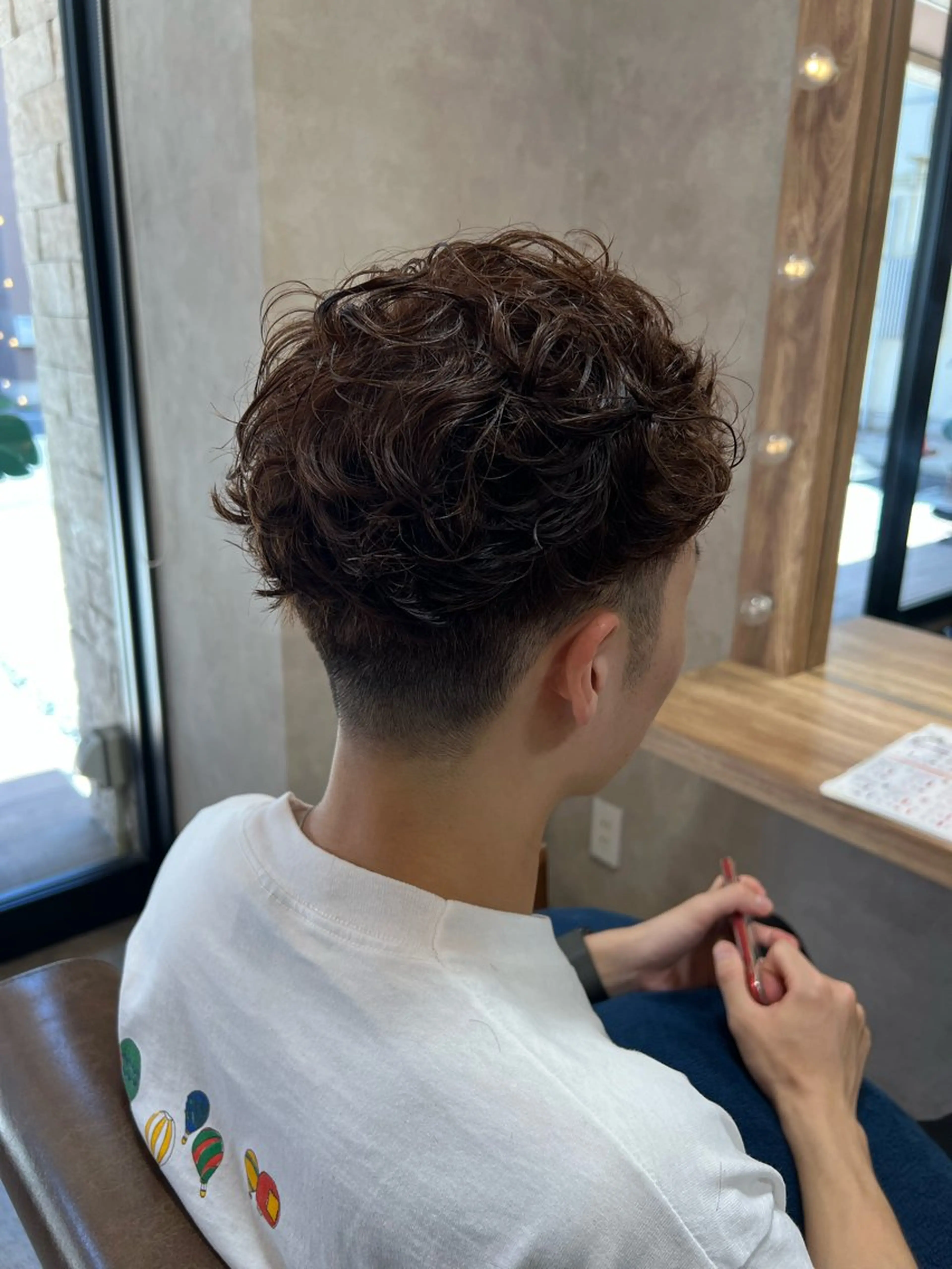 メンズ メンズパーマ カット パーマ RIENS 高森俊輔のヘアスタイル