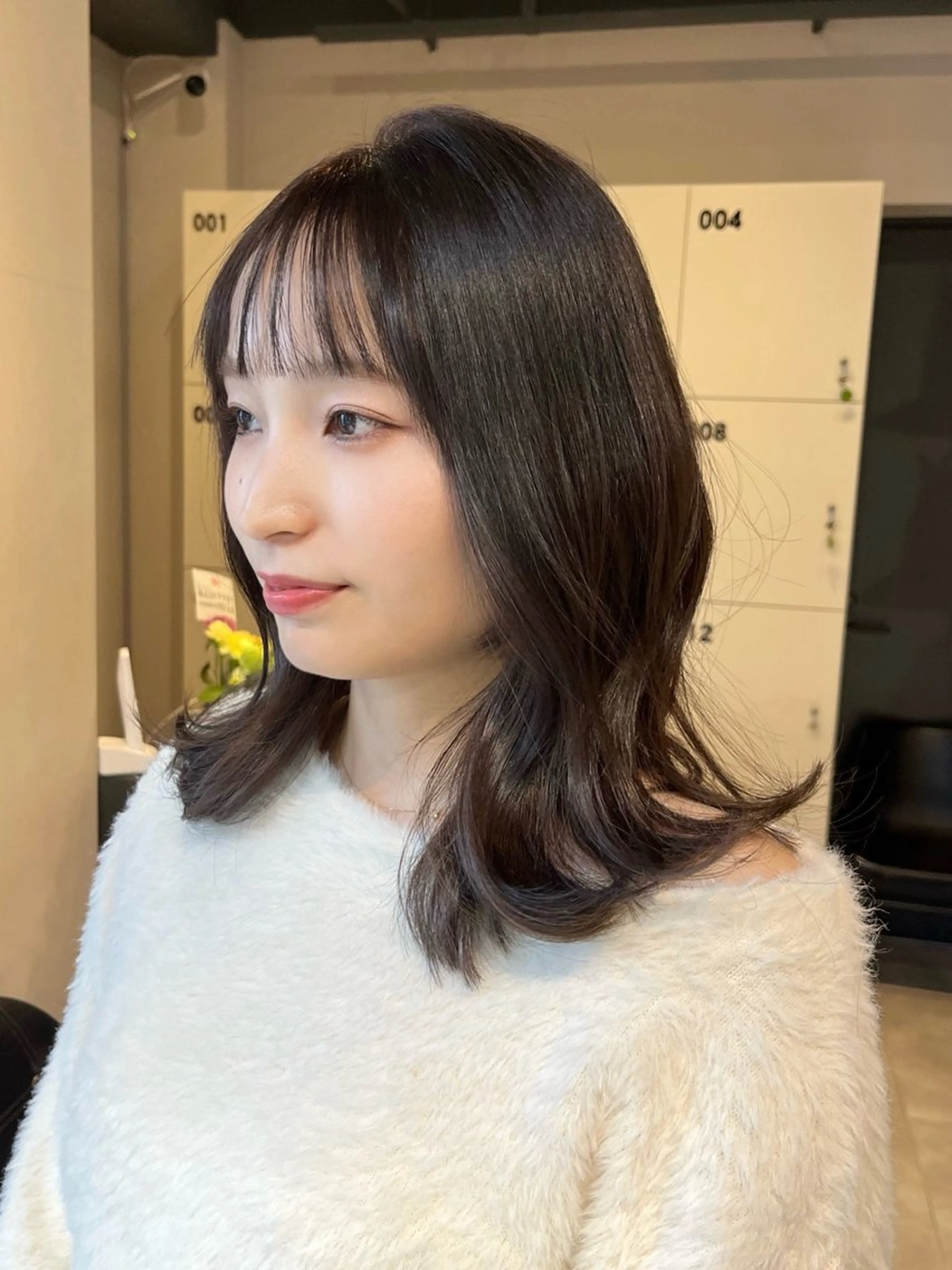 ミディアム カラー カット ヘアカラー トリートメント うる艶カラー/恵比寿 ベージュ/丸山陽平のヘアスタイル