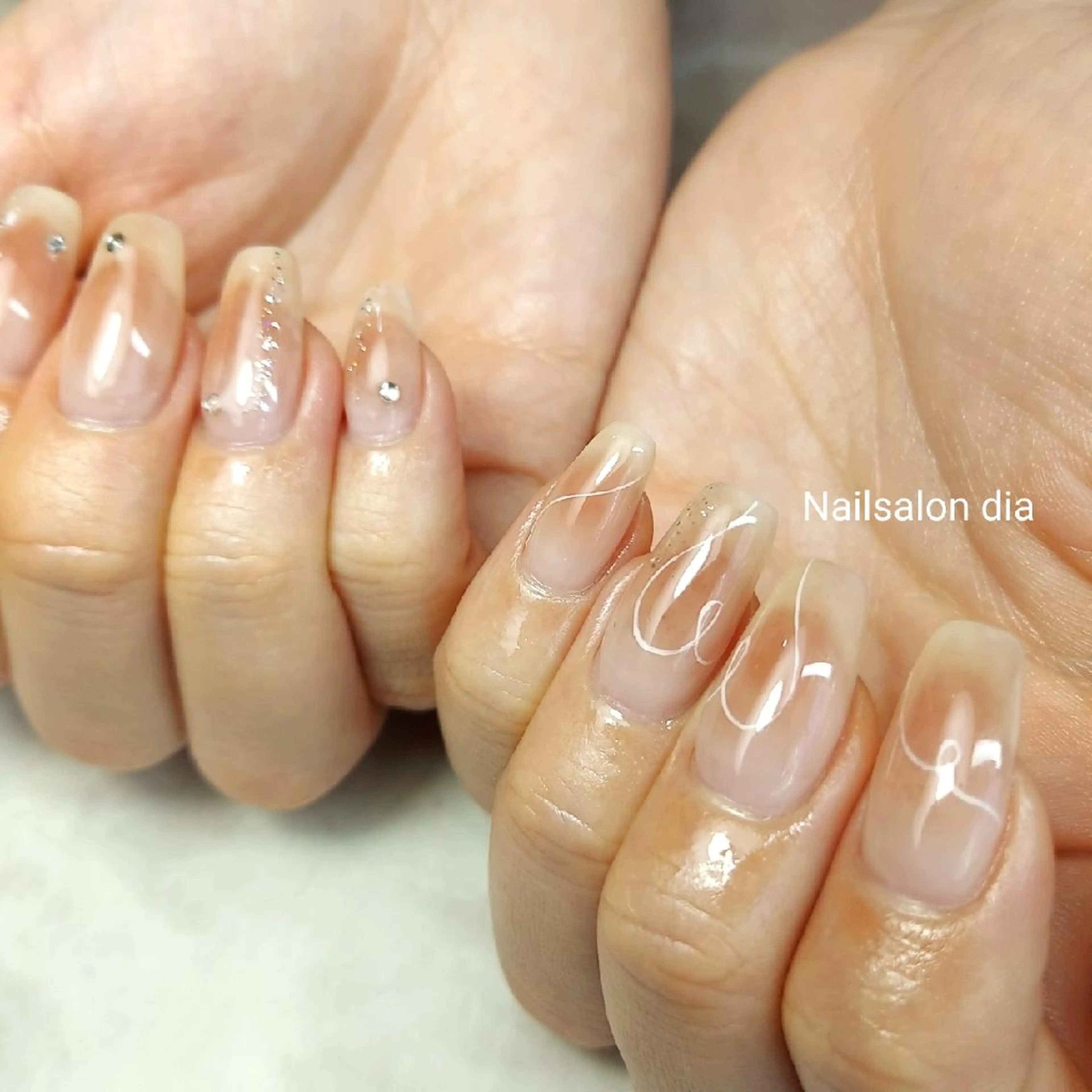 ネイル チークネイル フラワーネイル キラキラネイル マグネットネイル ミラーネイル ハンドネイル 栗東駅 徒歩10分 ネイルサロン ディアのネイルデザイン