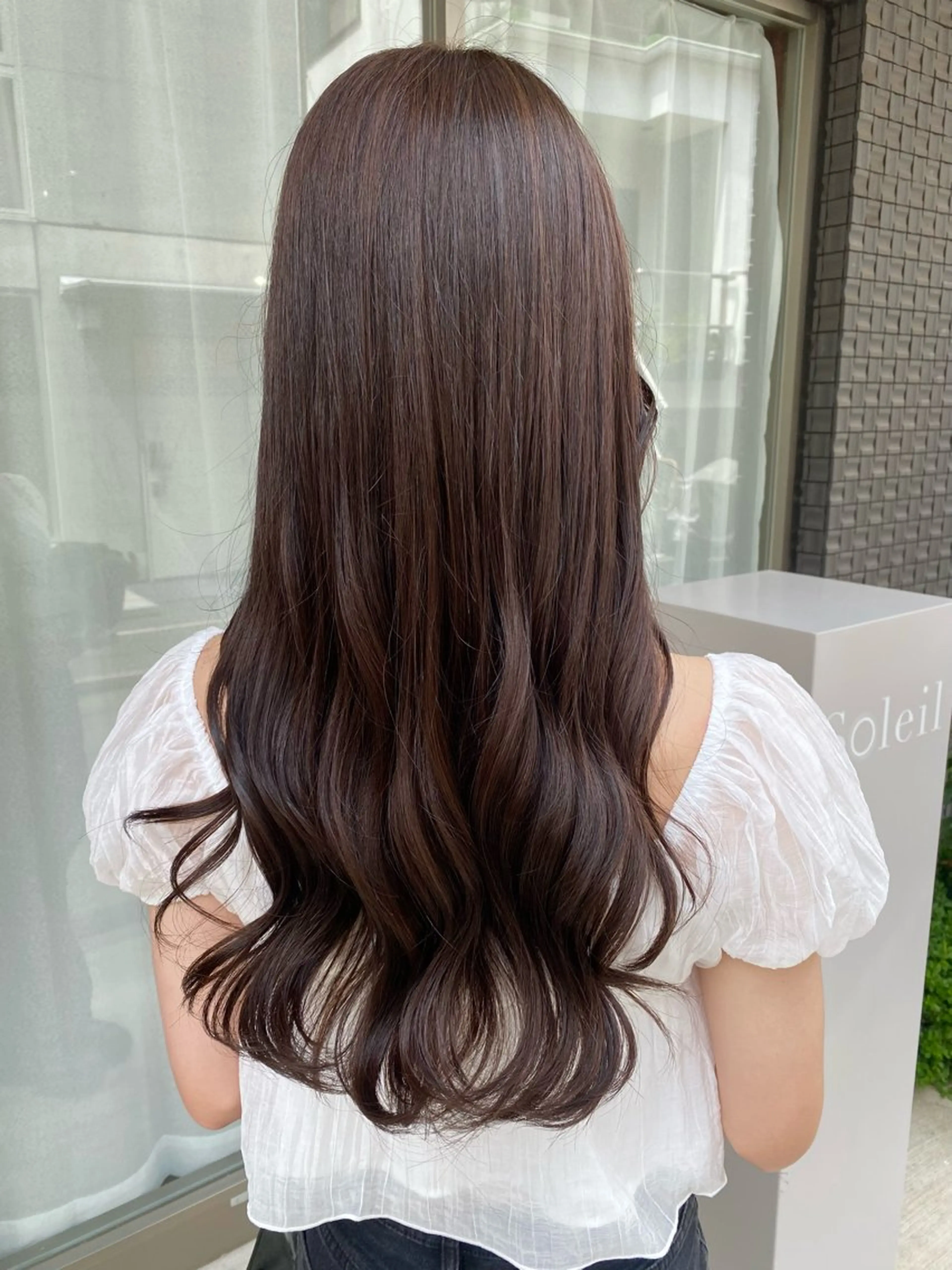 ロング カラー グレージュ カット ヘアカラー トリートメント グレージュ/レイヤー /韓国ヘア/RISAのヘアスタイル