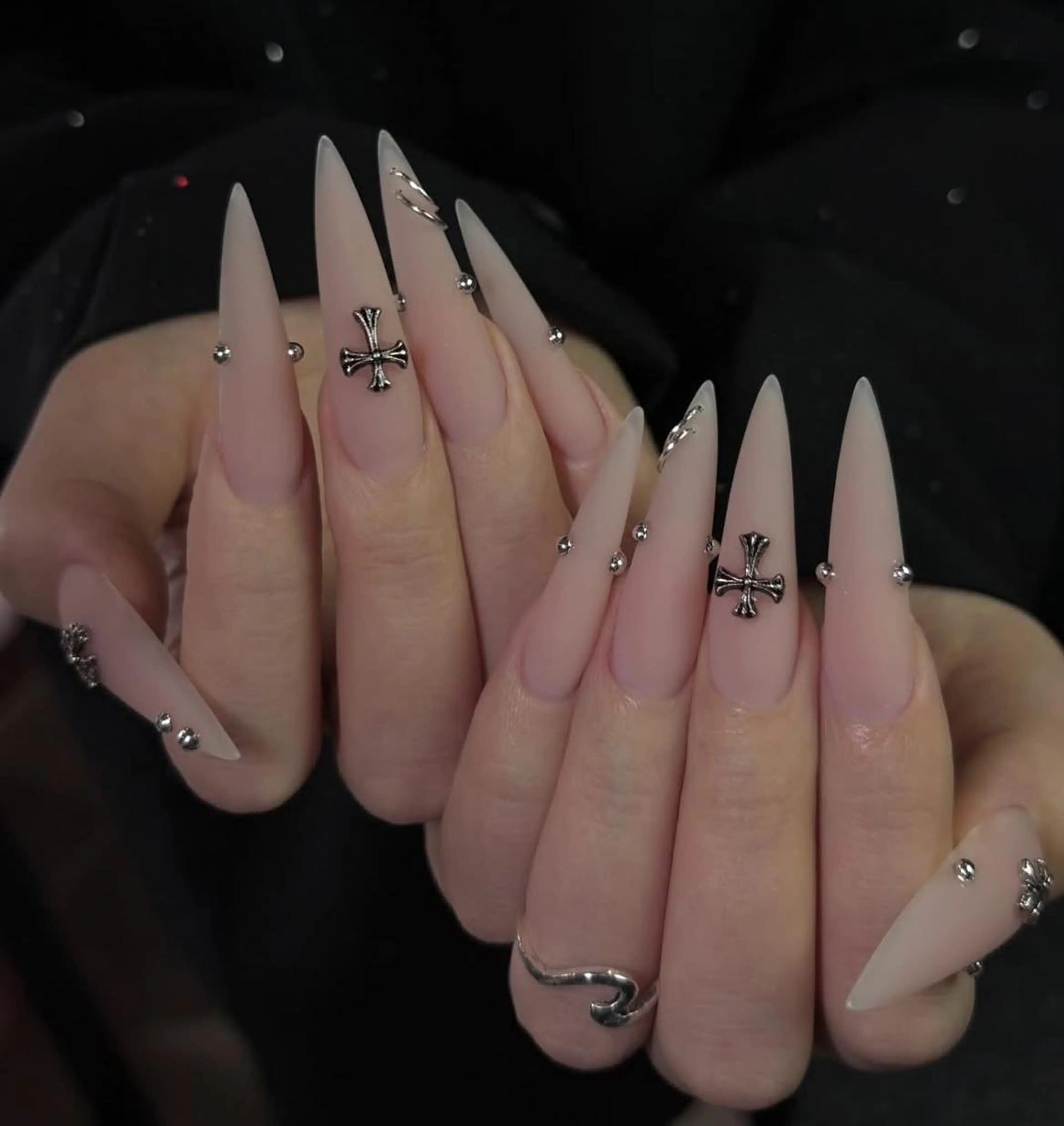 ネイル 長さ出し グラデーション 卒業式 キラキラネイル マグネットネイル YUNA Belle Nail 池袋のネイルデザイン