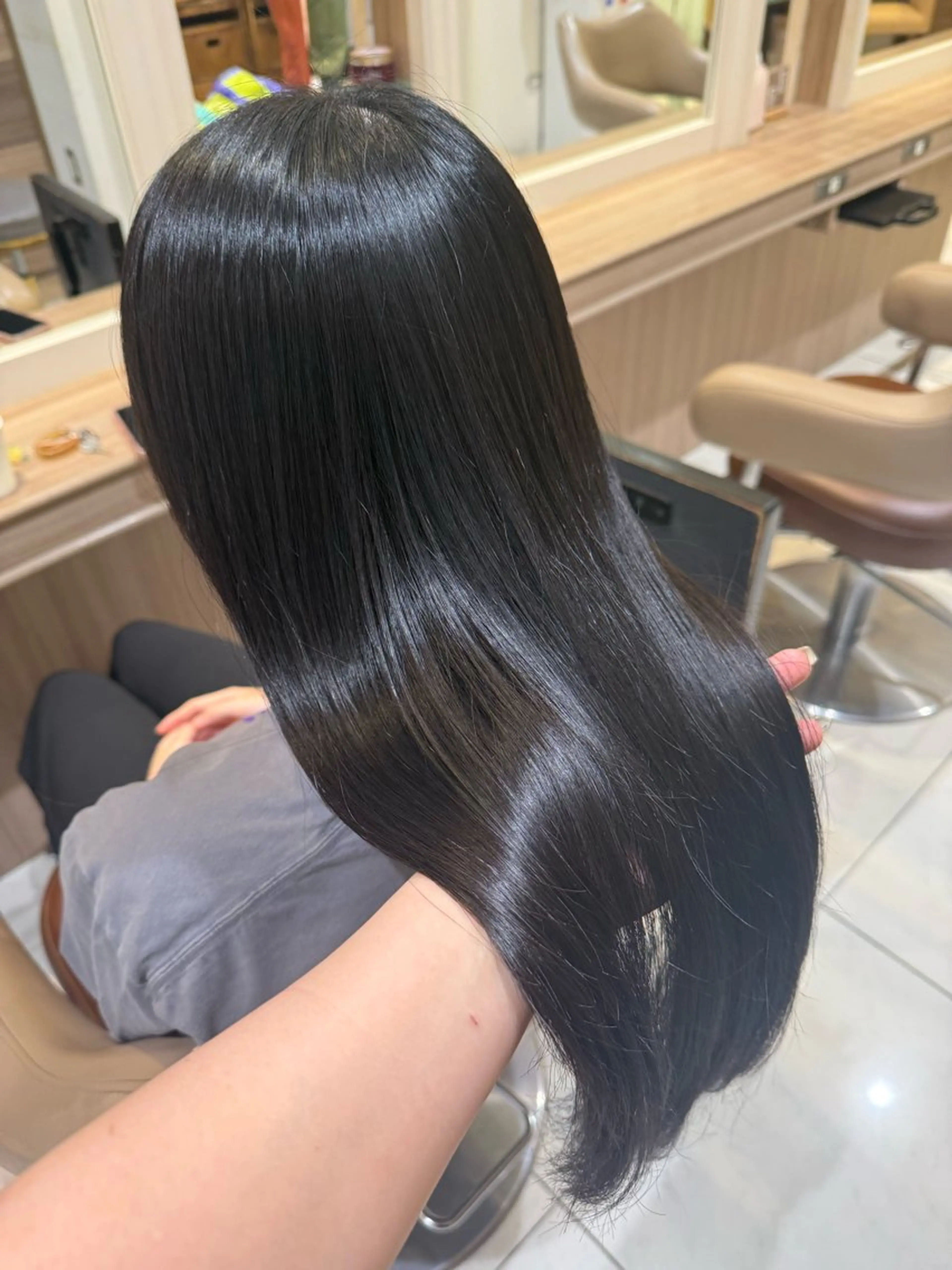 ロング パーマ カット 縮毛矯正 トリートメント 韓国ヘアメイク🎀/ 縮毛矯正✨山本媛香のヘアスタイル
