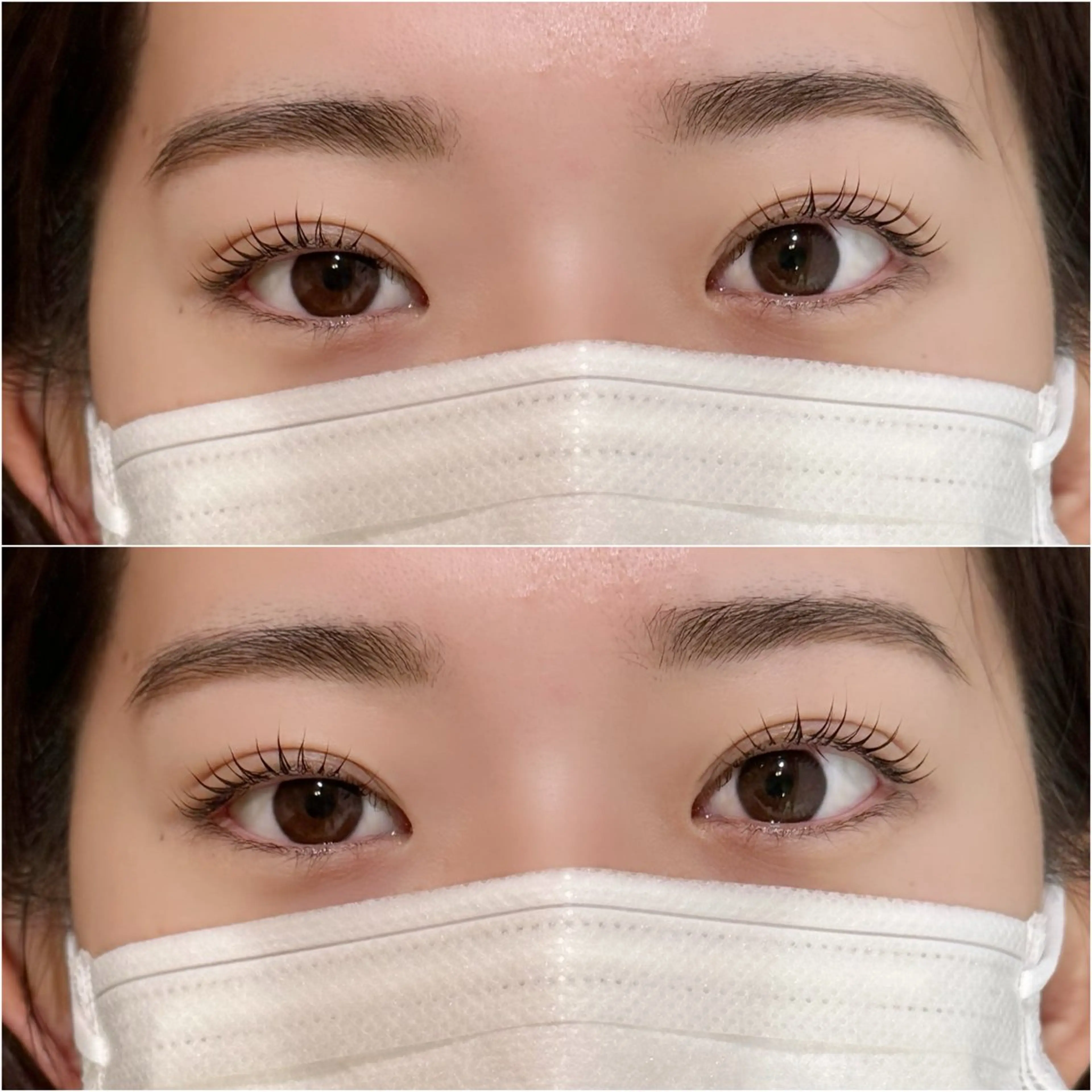 マツエク・マツパ レイヤー/顔周り/透 明感カラー/うる艶のヘアスタイル