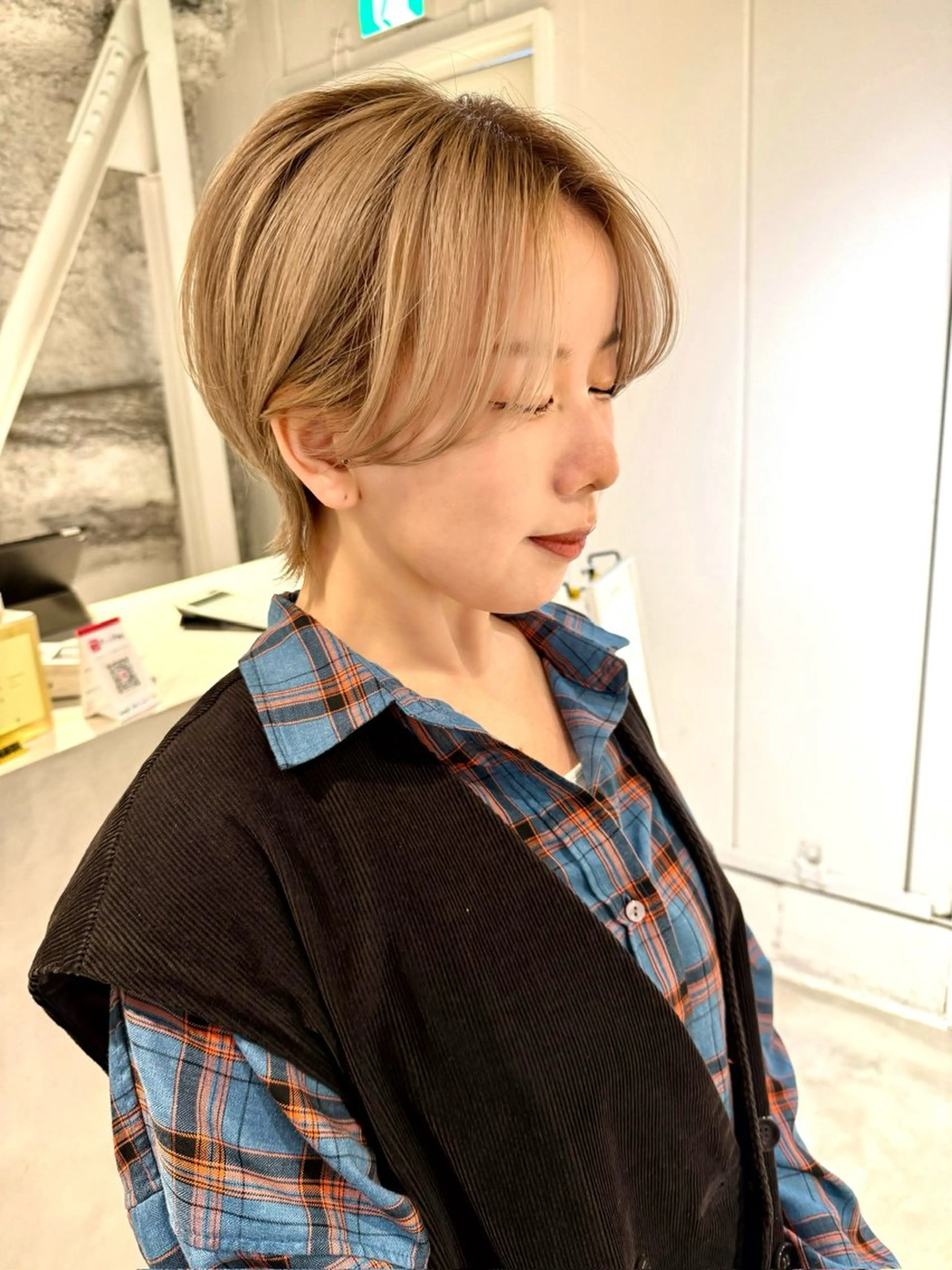 ショート カット ヘアカラー 骨格診断で絶対可愛い ✨丸みショート✨凌弥のヘアスタイル