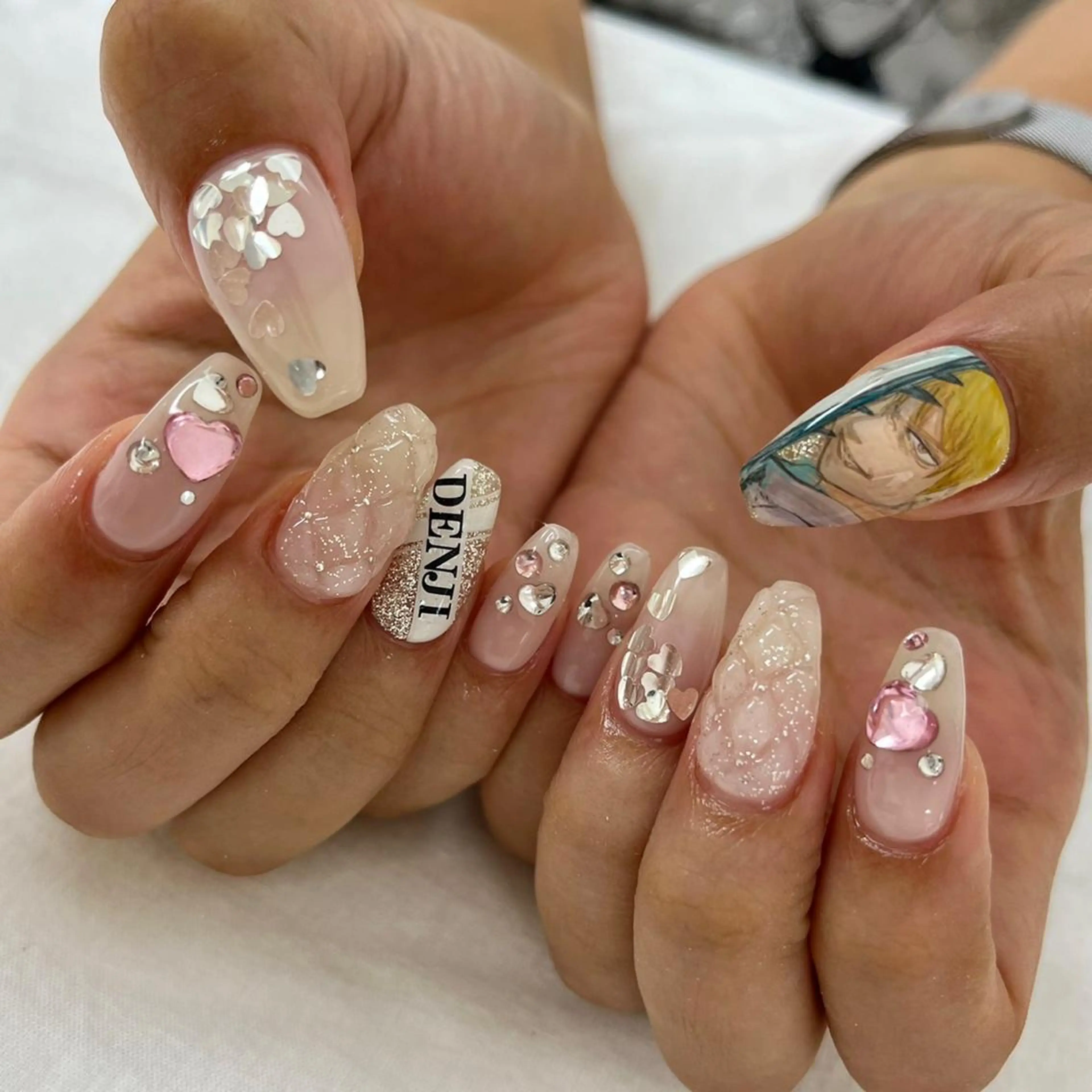 ロング ネイル ハンドネイル 池袋痛ネイル Nok. 渡辺のネイルデザイン