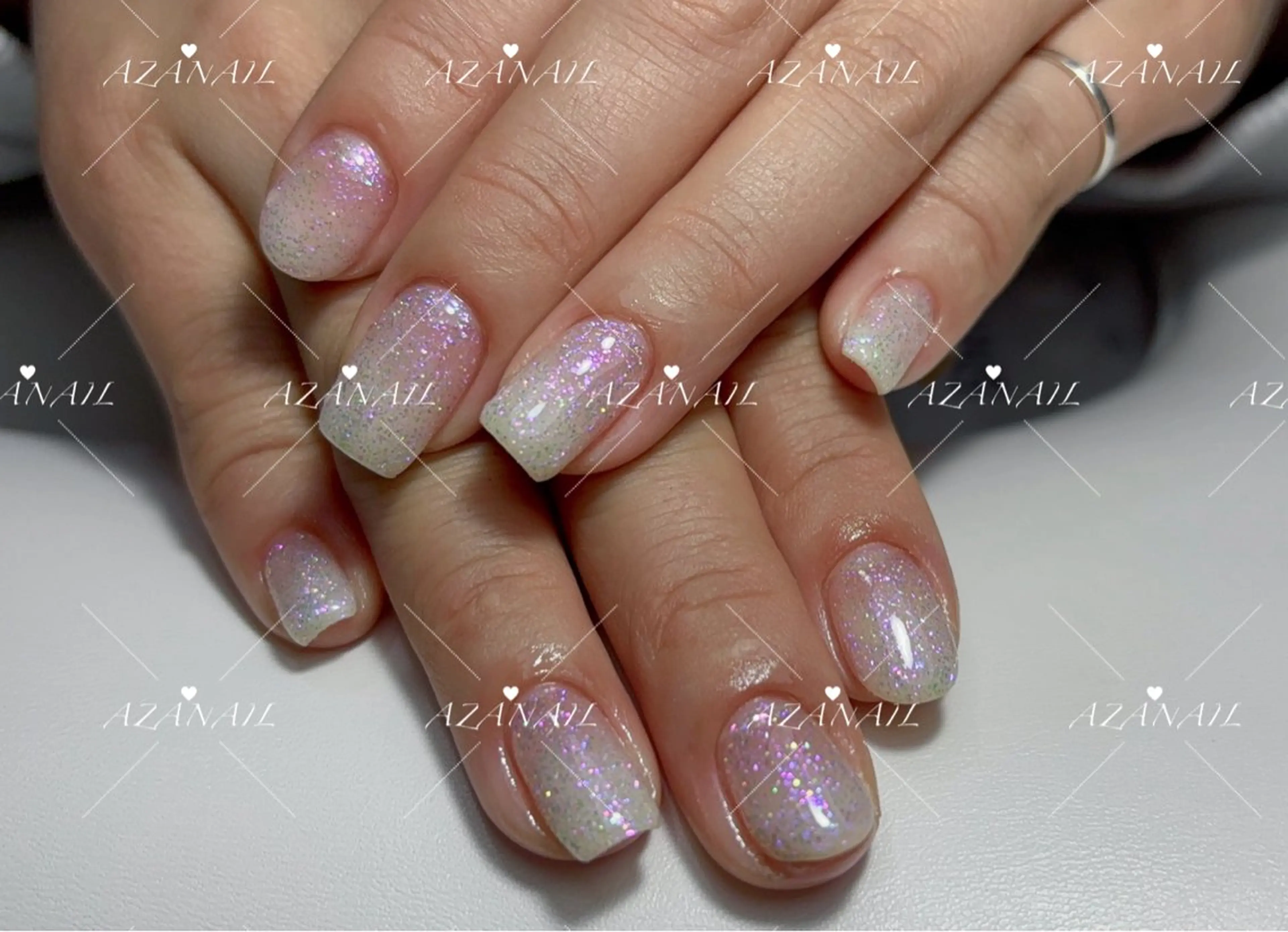 ネイル チークネイル グラデーション マグネットネイル 春ネイル ワンホンネイル AZA NAILROOMのネイルデザイン