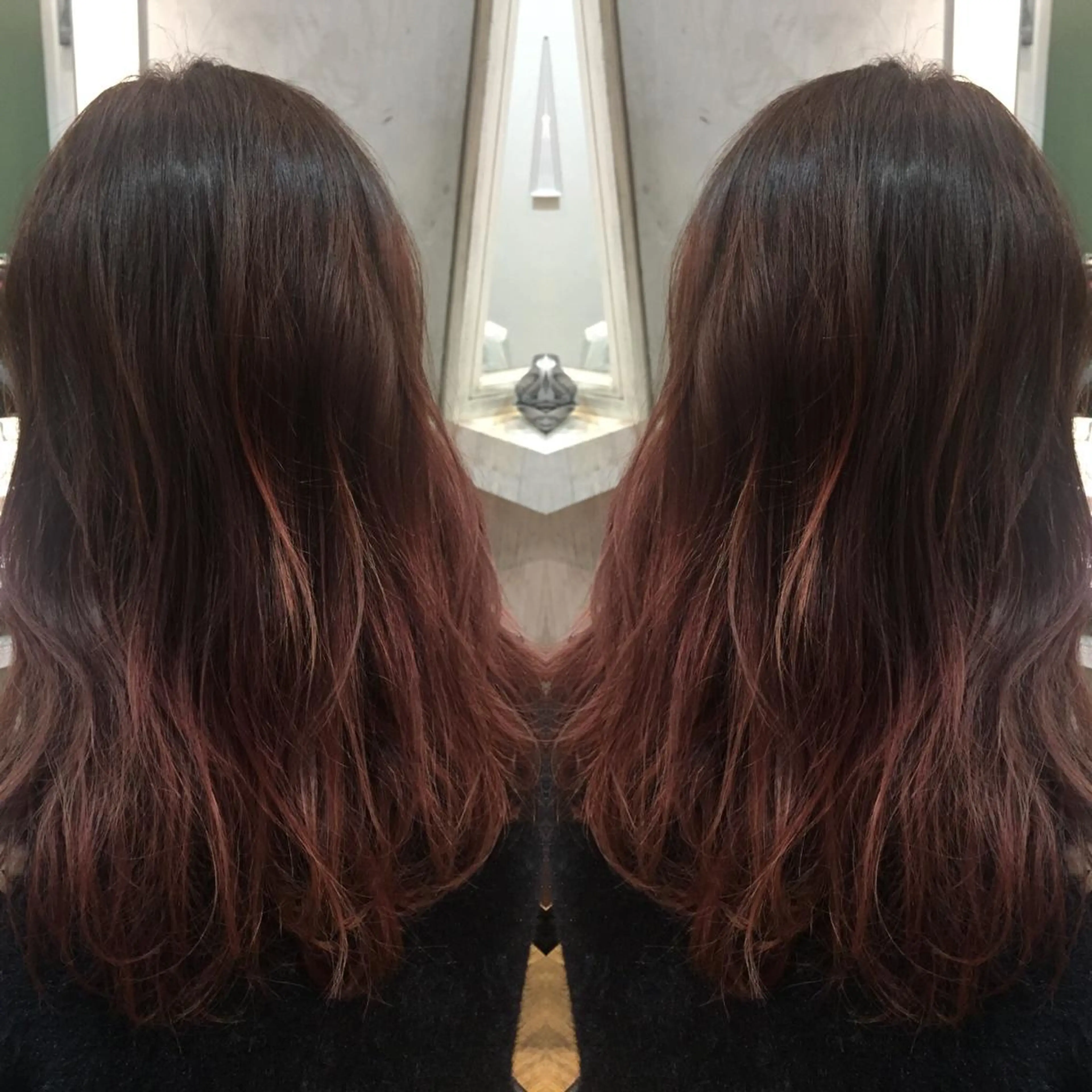 セミロング カラー パーマ ヘアアレンジ メンズ キッズ ネイル マツエク・マツパ グラデーションカラー ピンクカラー カラーマツエク グラデーション ピンク 新宿/髪質改善/ 美髪矯正✨浅江通友のヘアスタイル