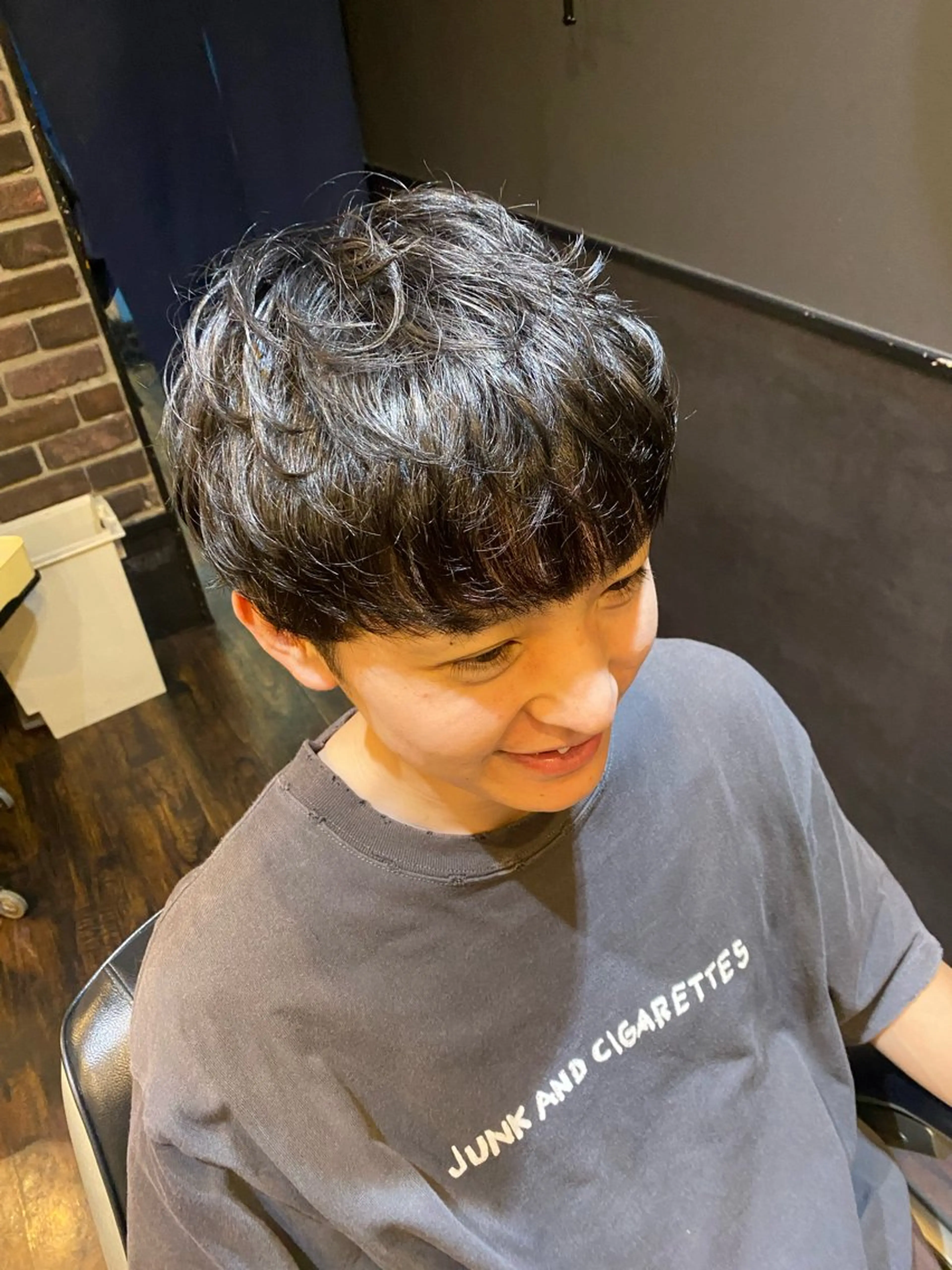 ショート パーマ メンズ メンズパーマ カット パーマ 🌟夜から通える🌟 メンズ専門店長RENのヘアスタイル