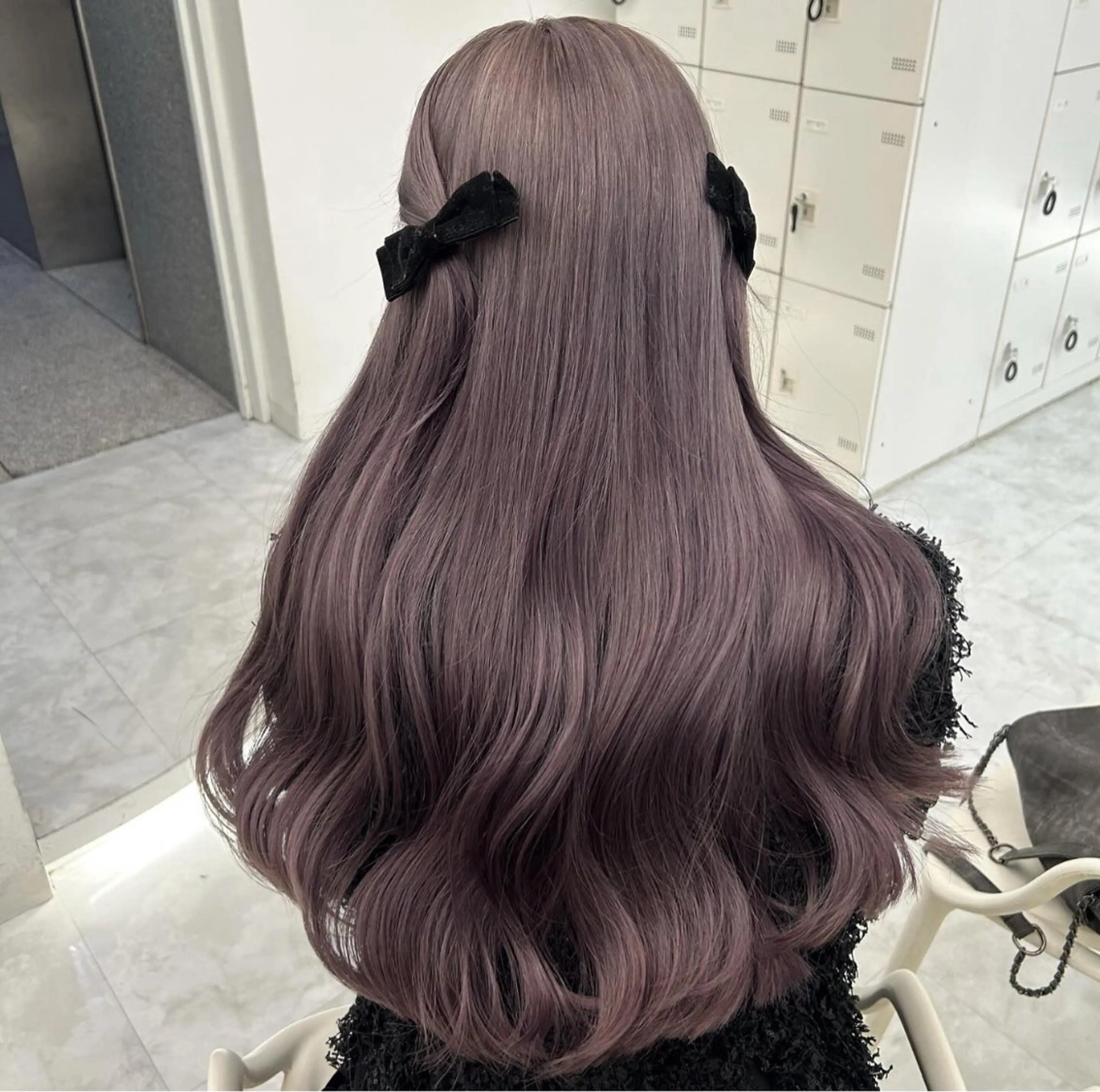 ロング ヘアカラー トリートメント 淡色ラベンダー♡ ニーナ🎀🦙のヘアスタイル