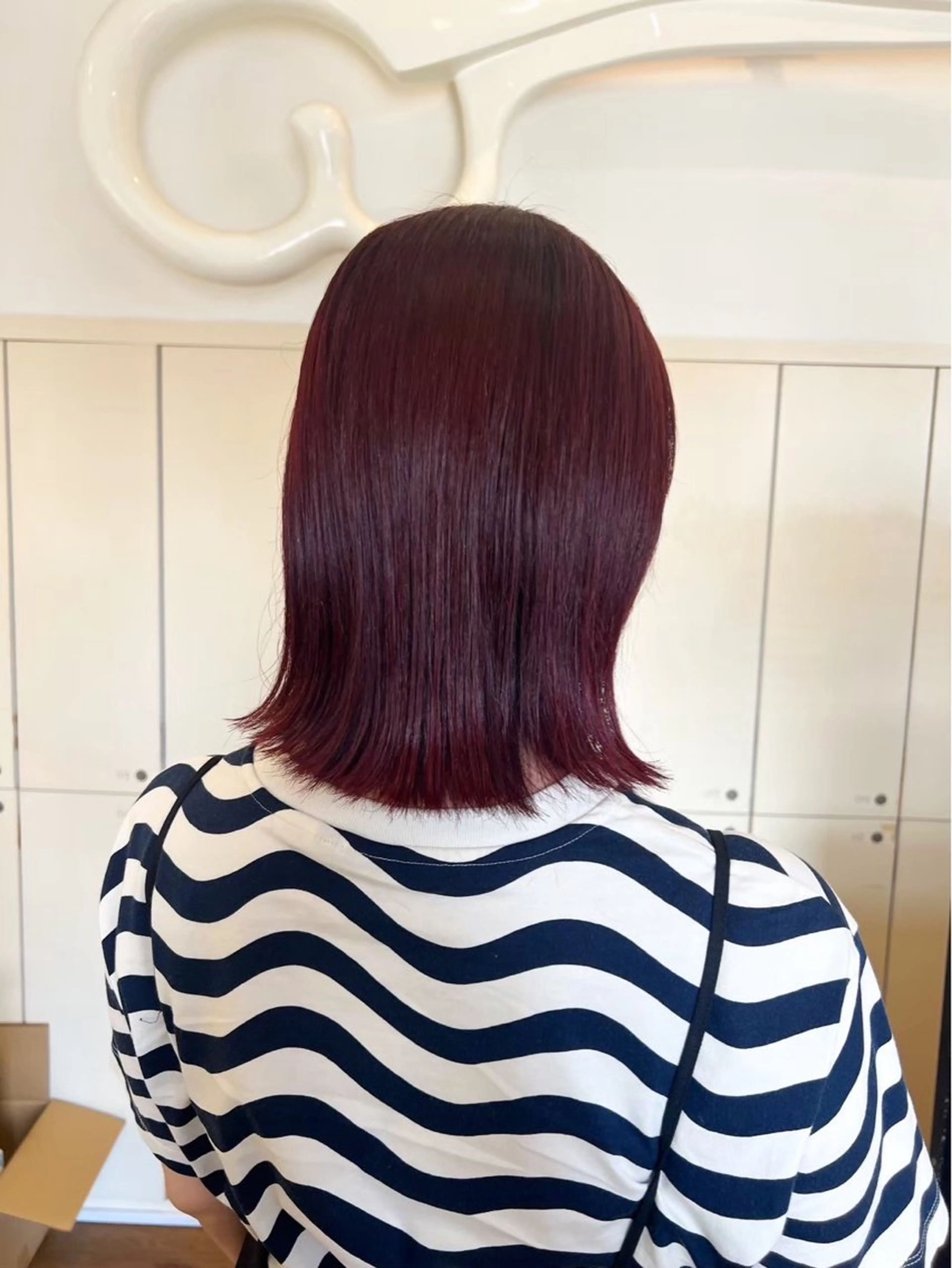 ミディアム カラー ヘアカラー 中村 彩奈のヘアスタイル