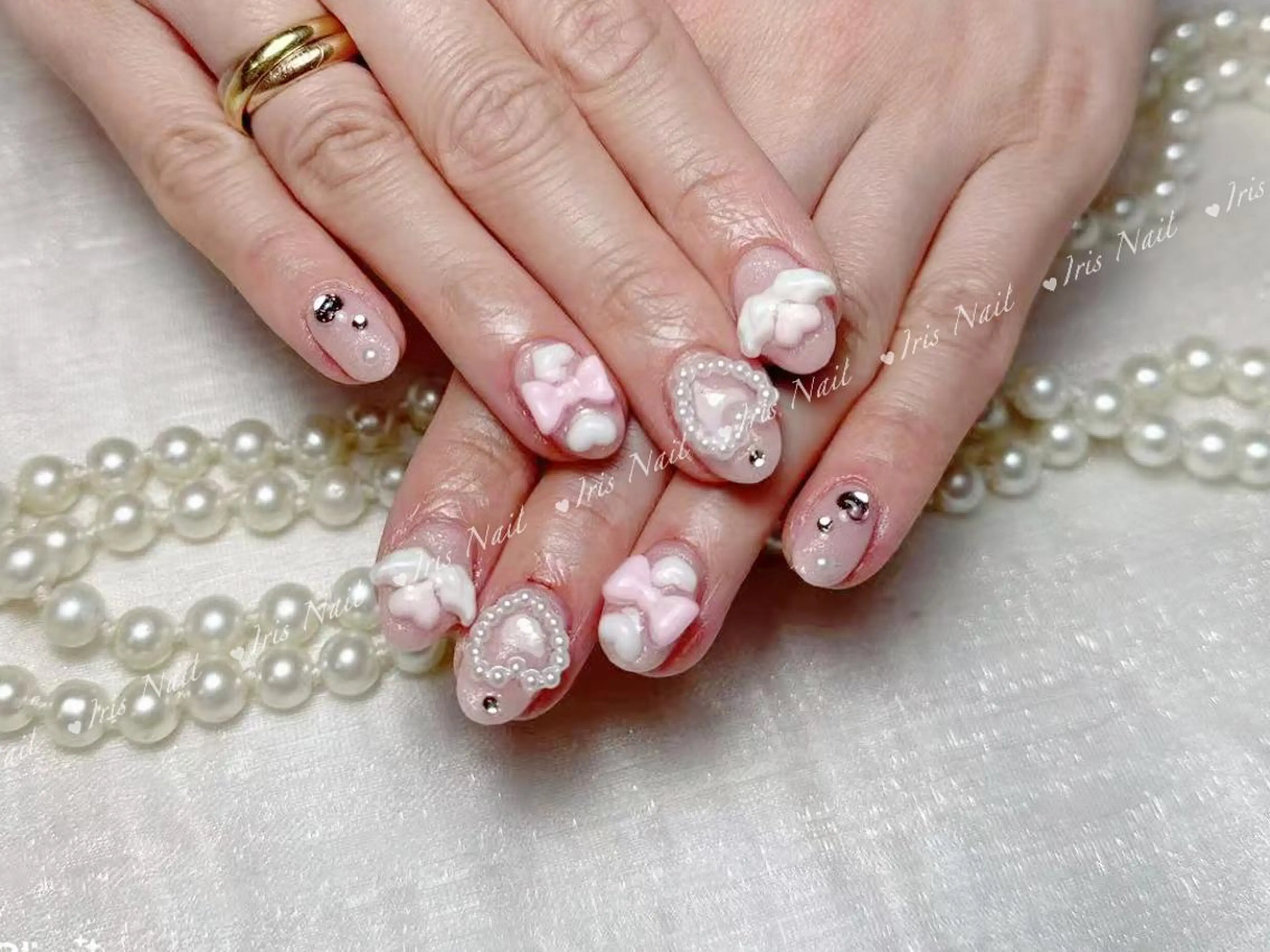 ネイル ハート ハンドネイル ハンドケア 大平 エリカのネイルデザイン