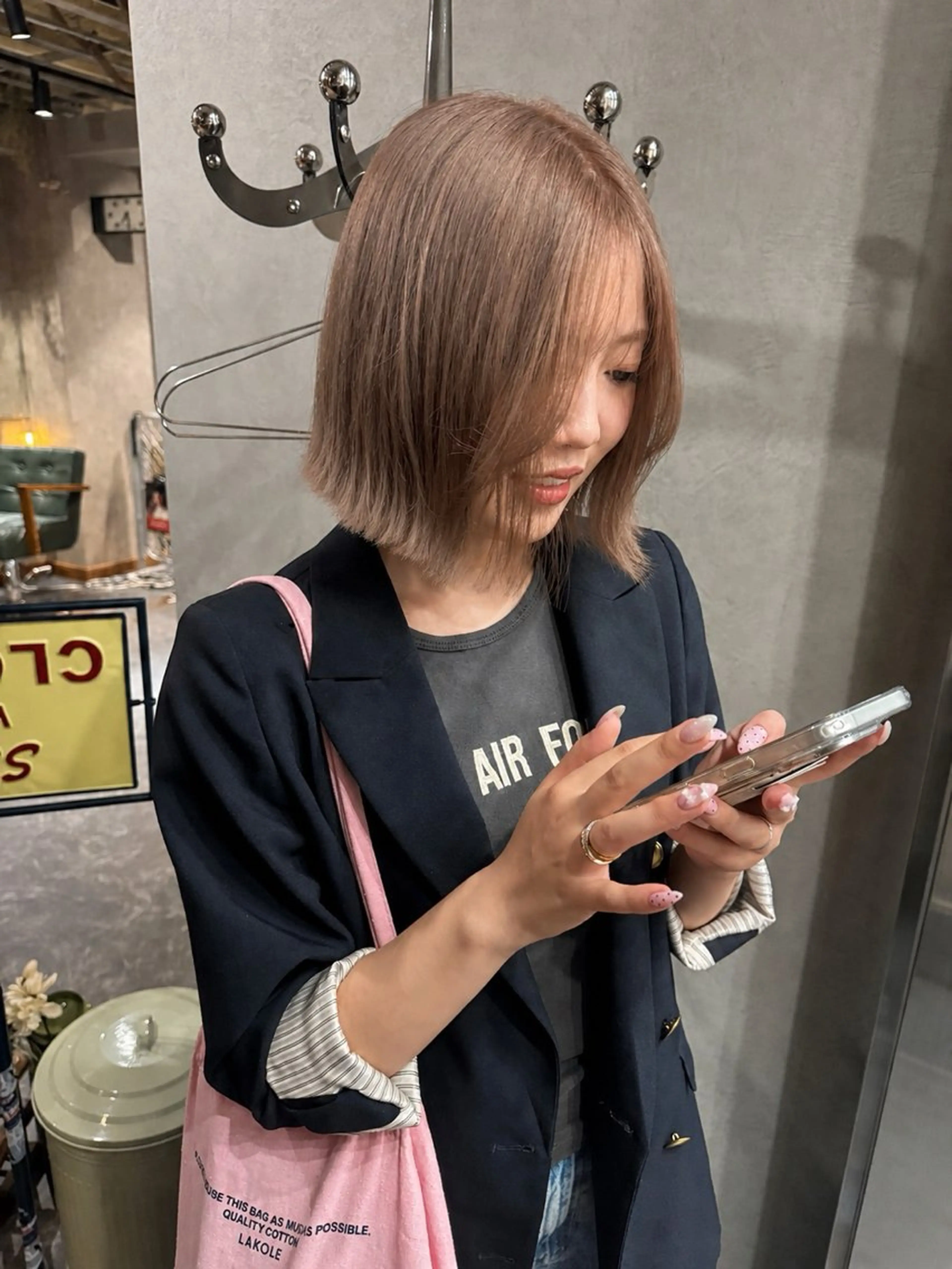 セミロング カラー パーマ ヘアアレンジ メンズ カット ヘアカラー 心斎橋美容室 Junのヘアスタイル
