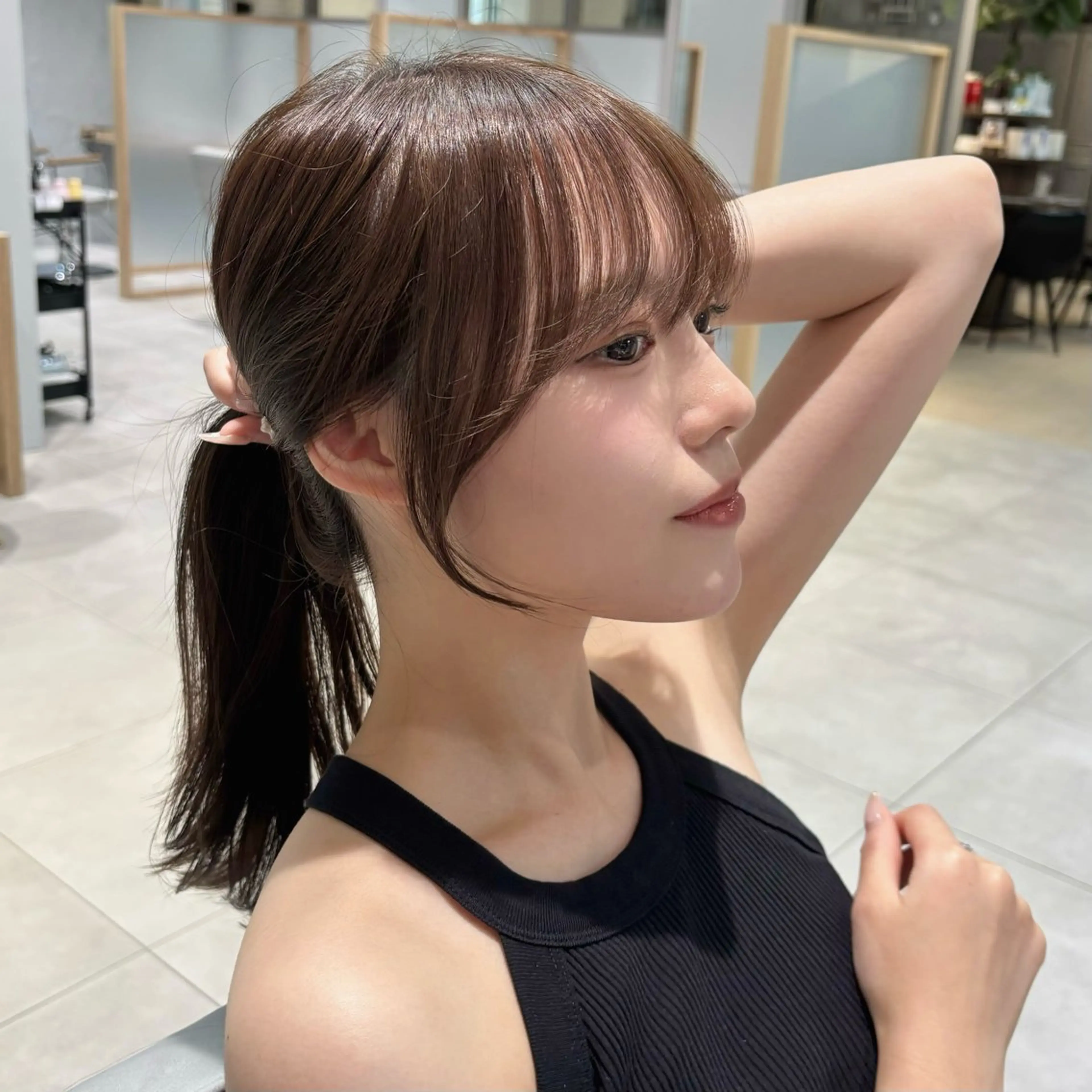 ロング 顔周りカット 髪質改善 竹川裕太のヘアスタイル