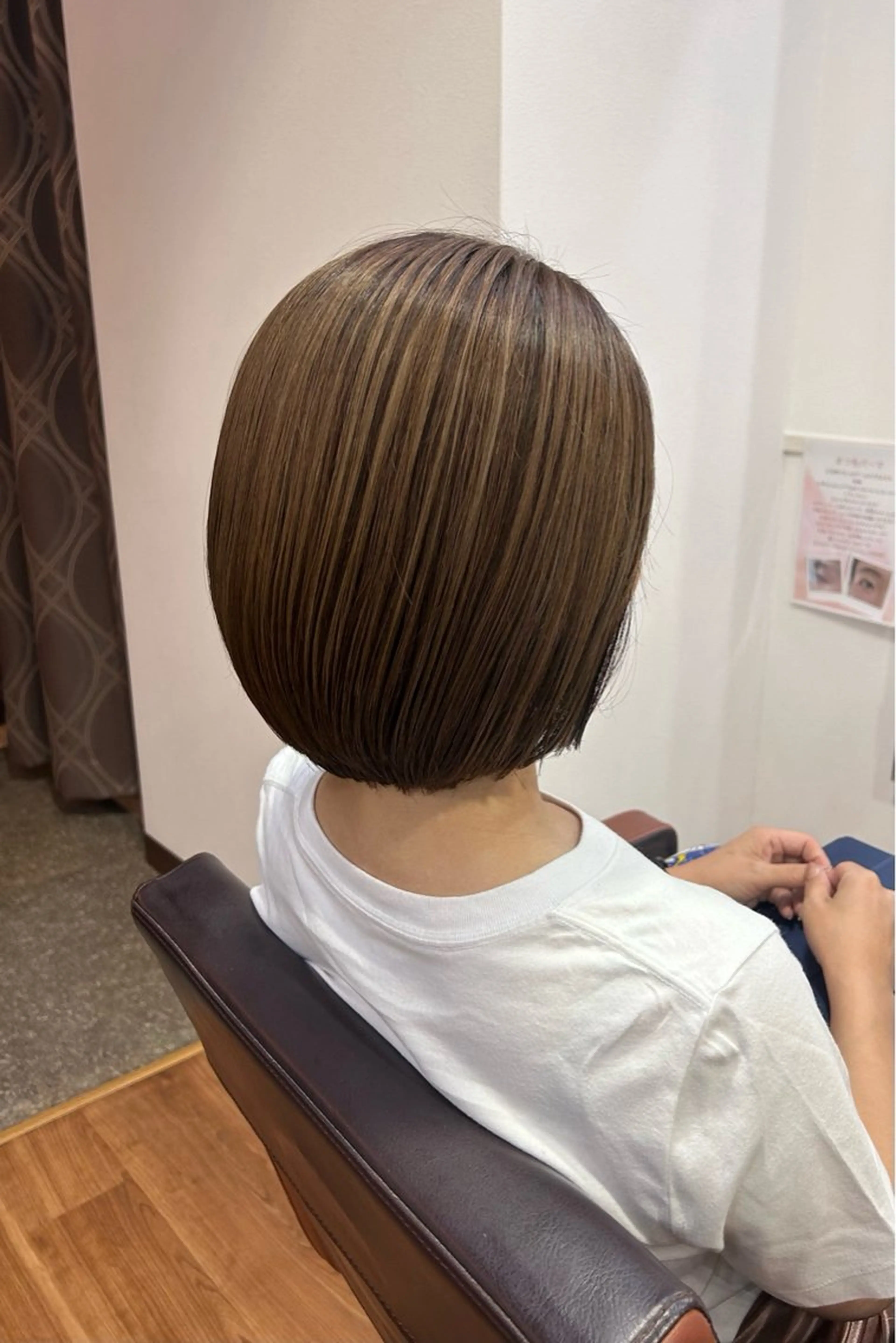 ショート カラー ブラウンカラー ハイライトカラー ハイライト 原田 歩実のヘアスタイル