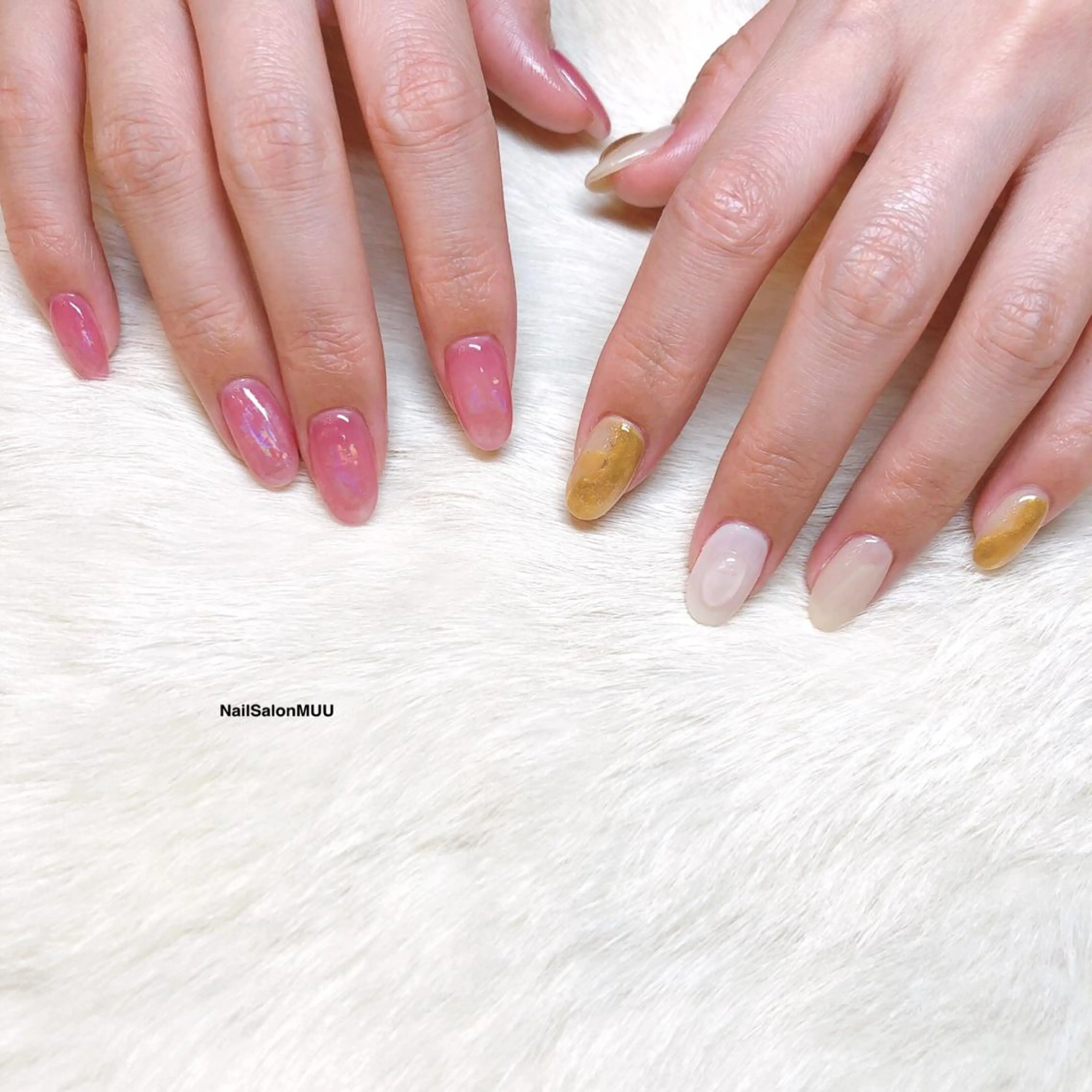 ネイル アートネイル 持ち込み ニュアンスネイル オフィスネイル 春ネイル ハンドネイル 松村 みおのネイルデザイン