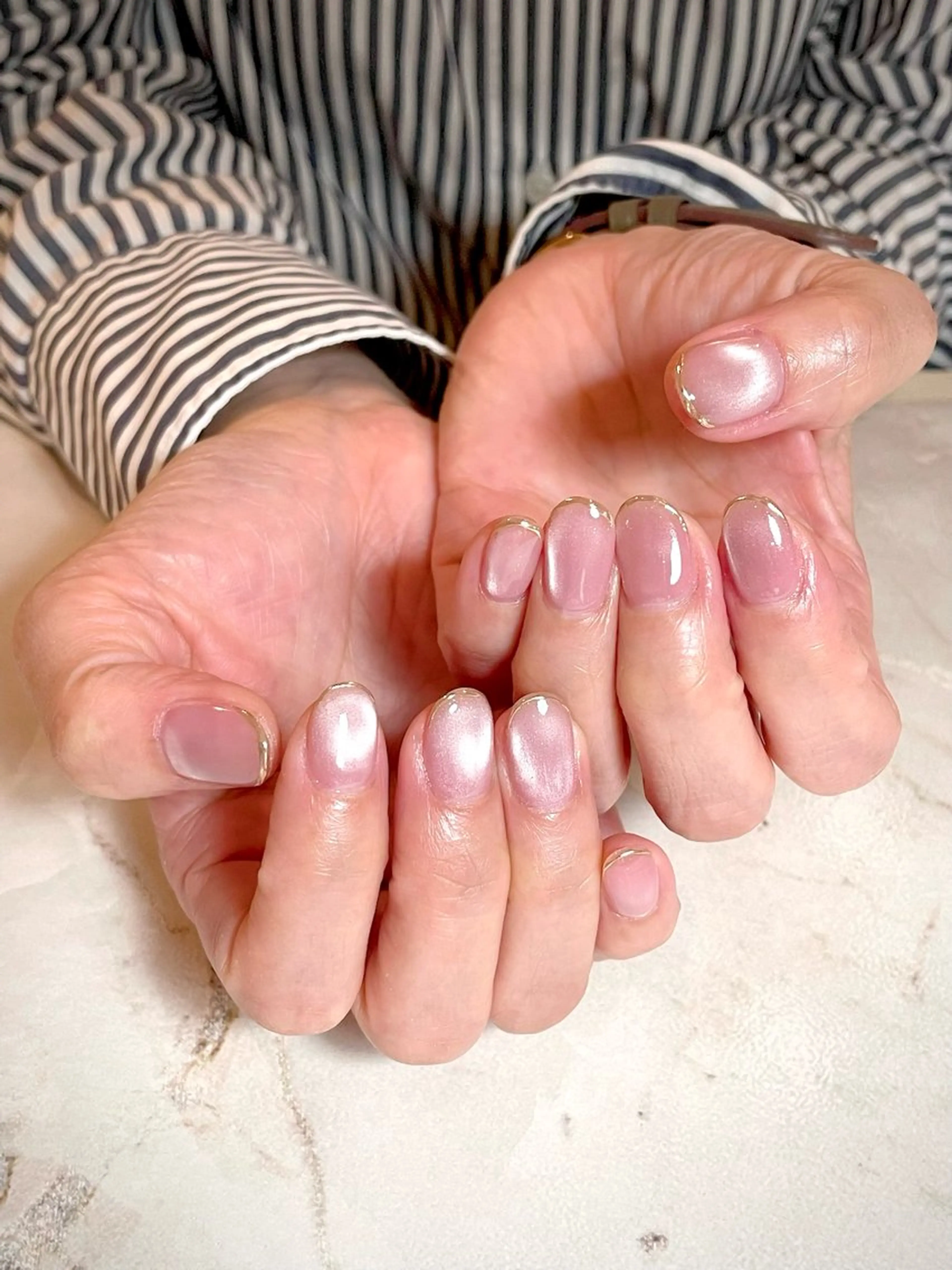 ネイル アートネイル ゴールド マグネットネイル ハンドネイル jdn kayokoのネイルデザイン