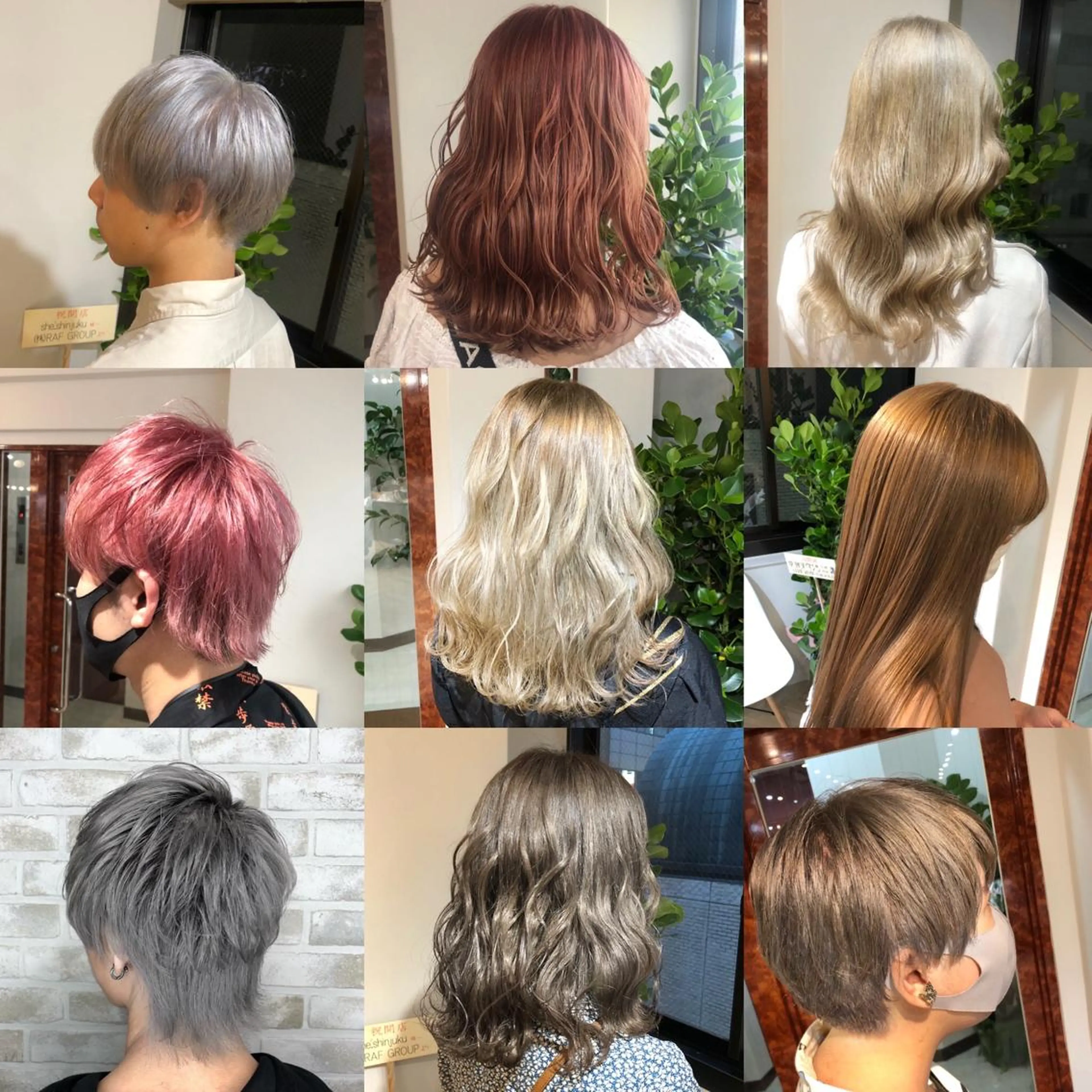 セミロング カラー ヘアアレンジ ブリーチ トッチ 艶髪髪質改善のヘアスタイル